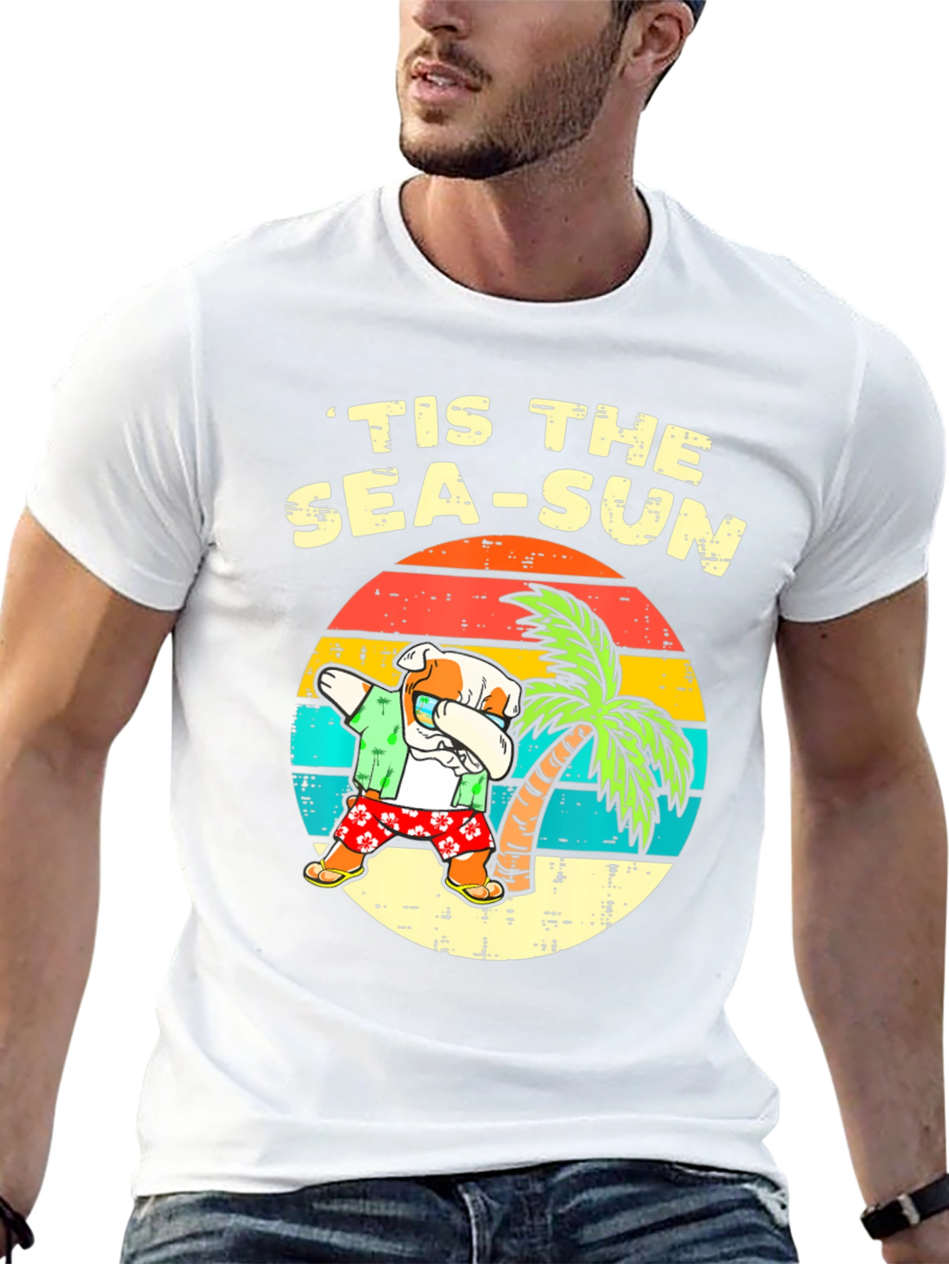 Black 'Tis the Sea-Sun' Graphic T-Shirt view 13