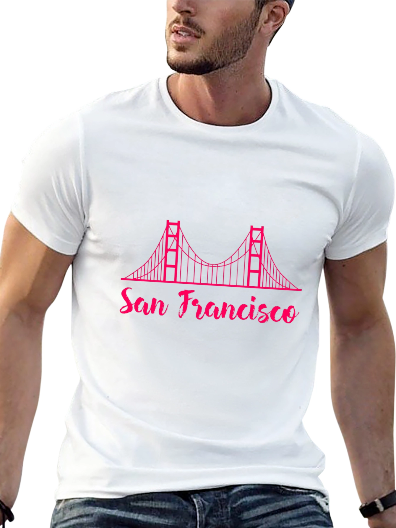 Black San Francisco Bridge Graphic Tee - Black view 13