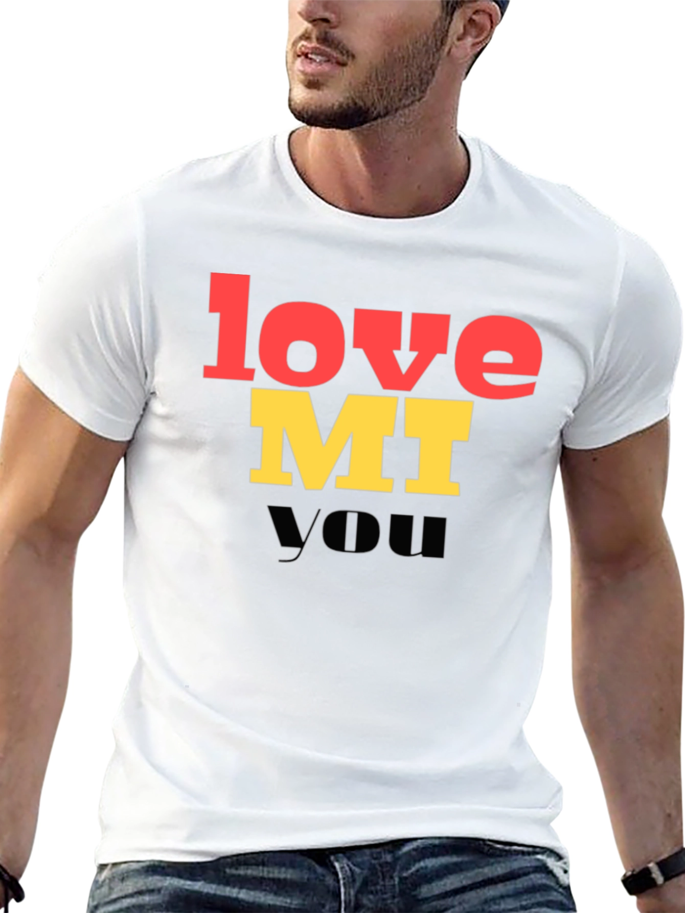 Black Love MI You Graphic T-Shirt - Trendy Unisex Tee view 13