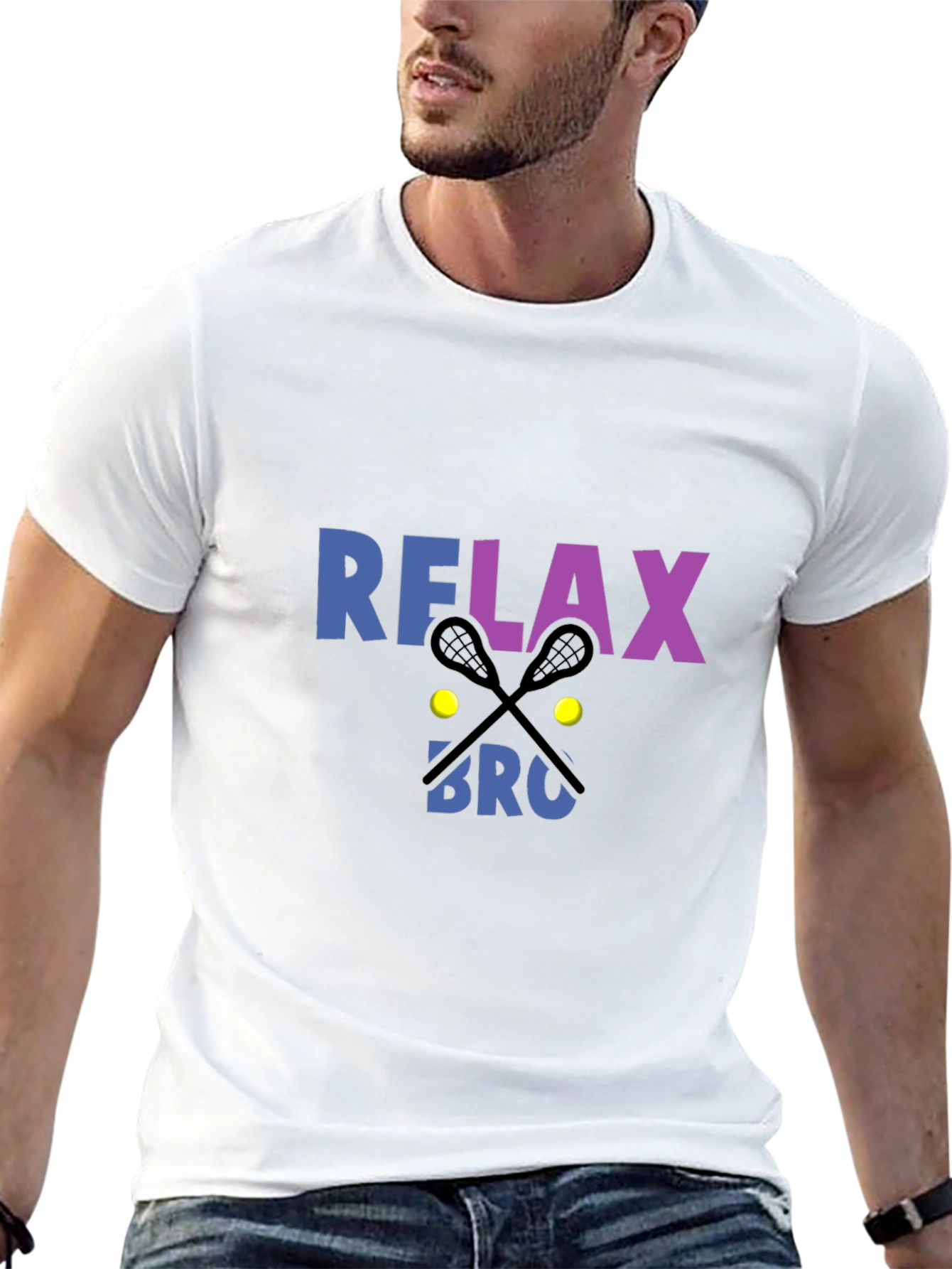 Black Relax Bro Lacrosse Graphic Tee view 13