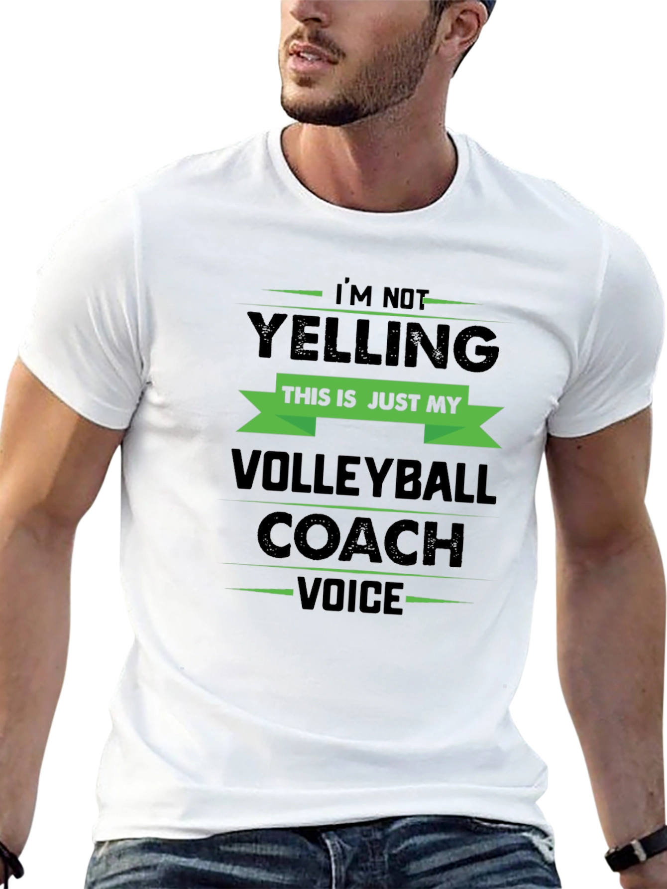 Black Volleyball Coach Voice T-Shirt view 13