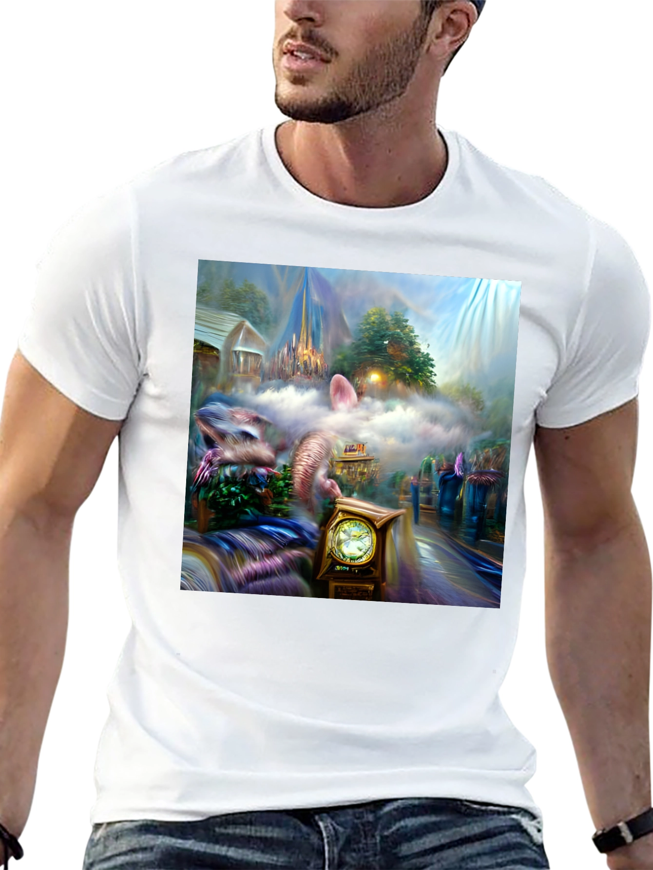 Black Surreal Fantasy T-Shirt view 13