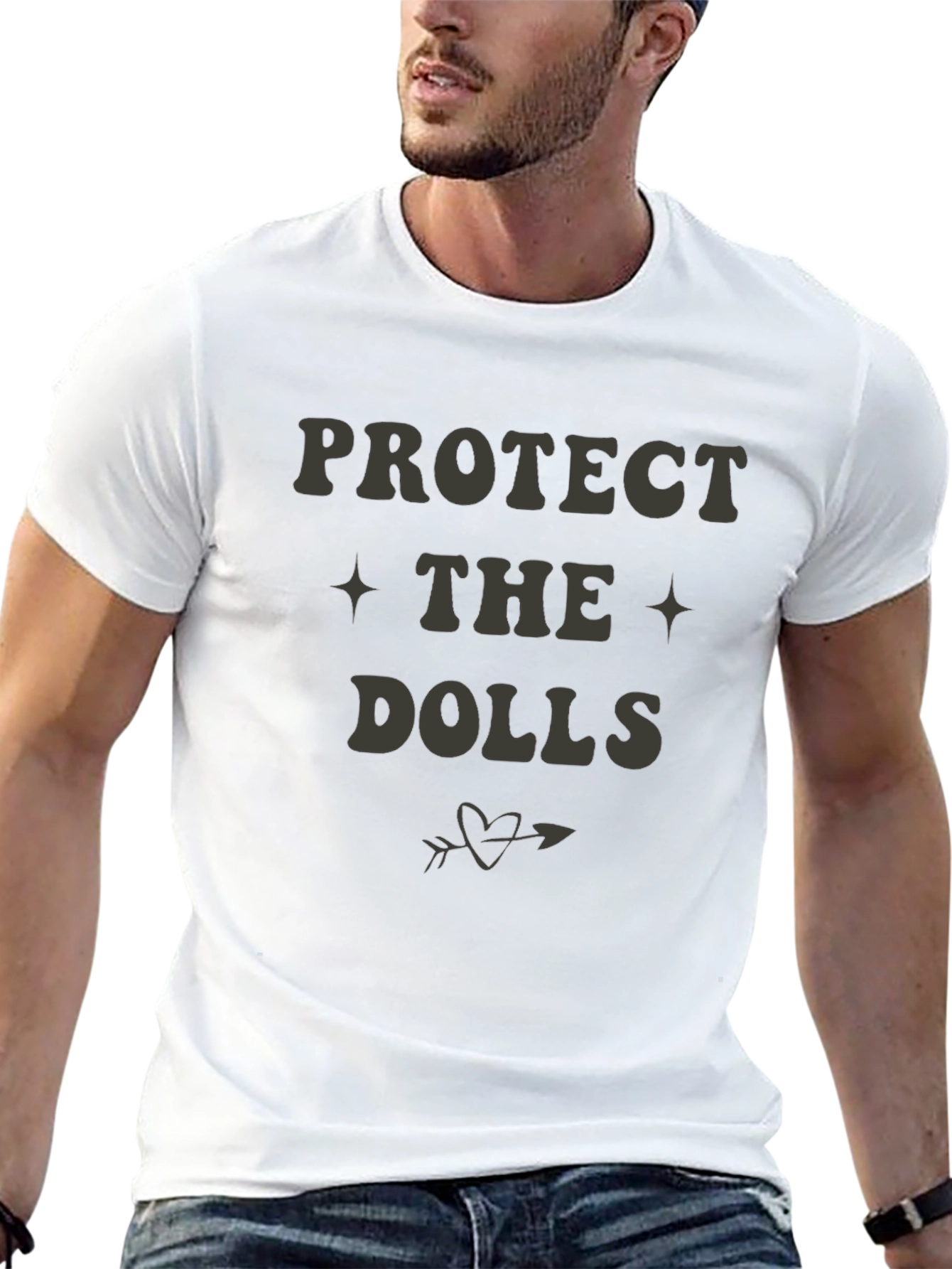 Black Protect the Dolls Graphic Tee - Unisex Cotton T-Shirt view 13