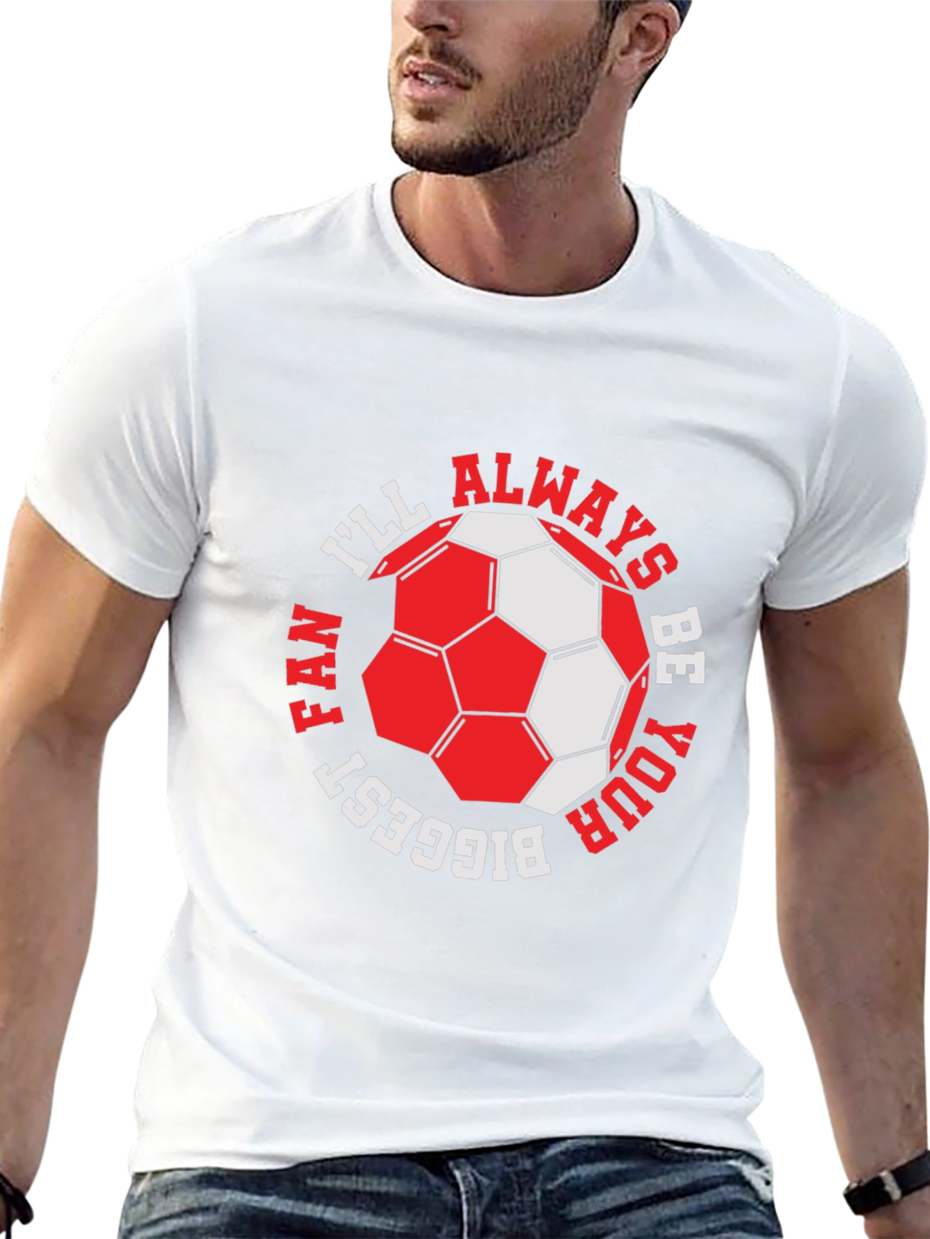 Black Soccer Fan T-Shirt - I'll Always Be Your Biggest Fan view 13