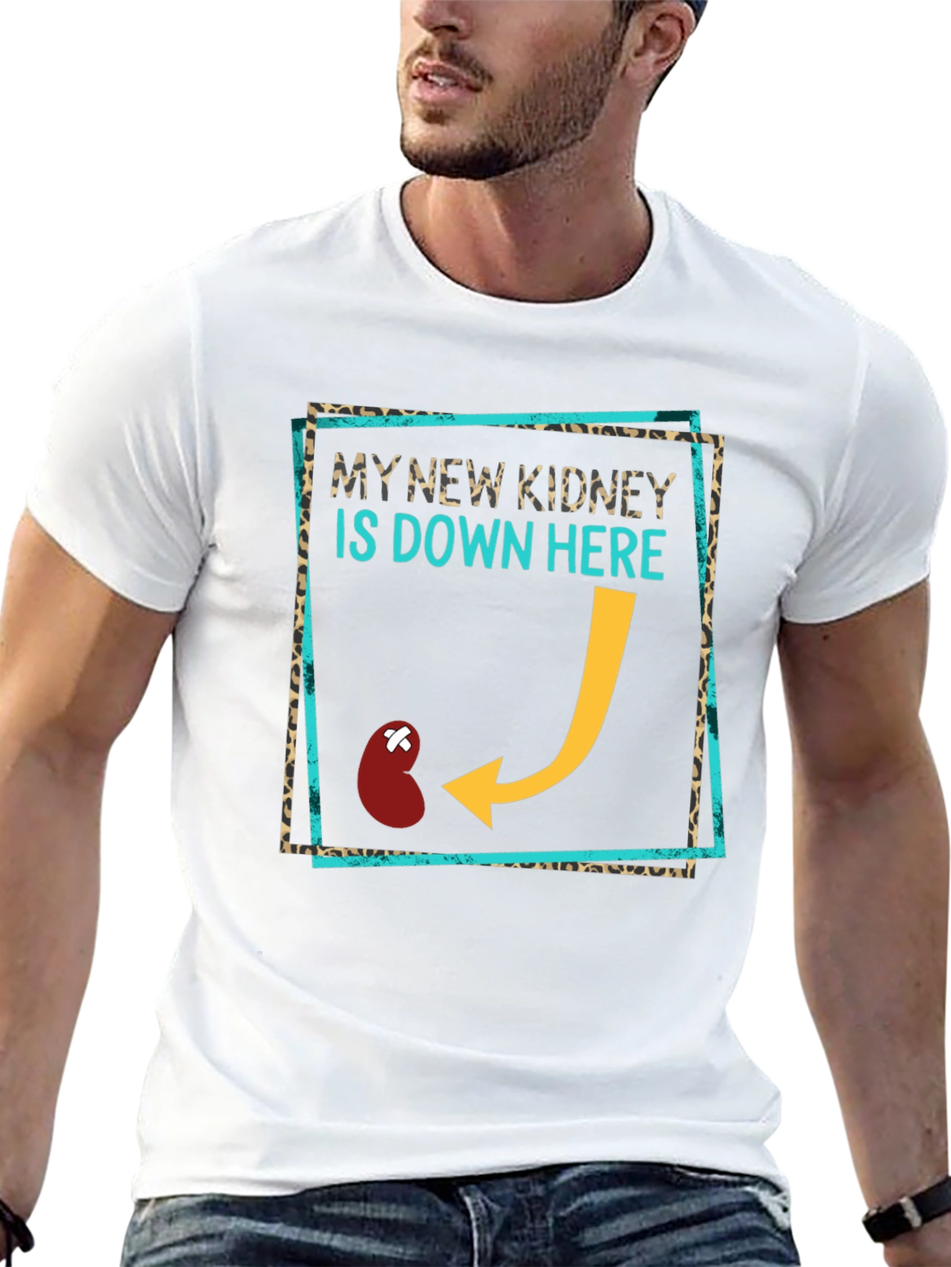 Black New Kidney Funny T-Shirt - Transplant Awareness Tee view 13