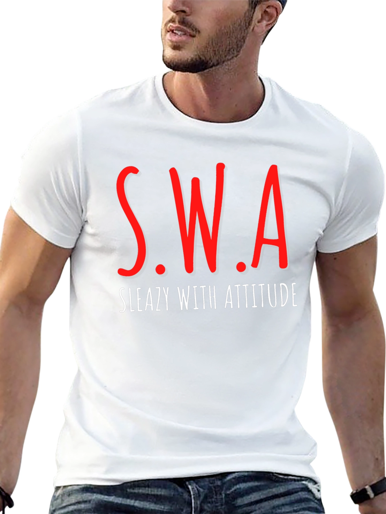 Black SWA Sleazy With Attitude Graphic Tee view 13