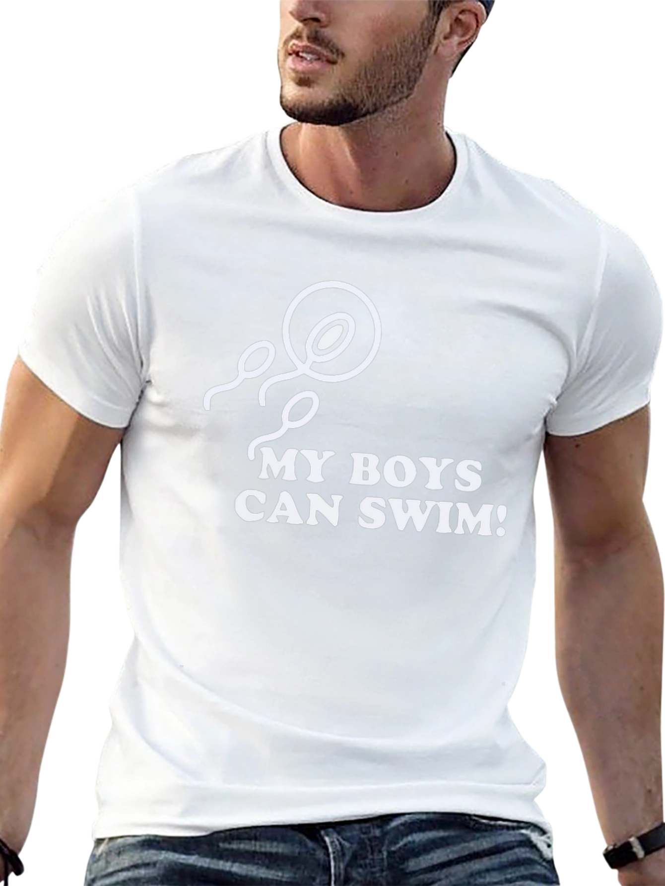 Black My Boys Can Swim T-Shirt Funny Adult Humor view 13