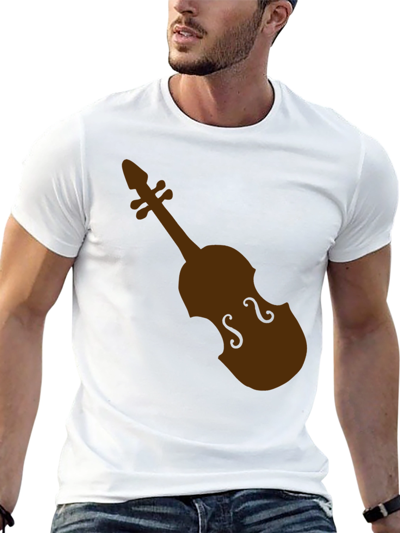 Black Violin Graphic Black T-Shirt view 13