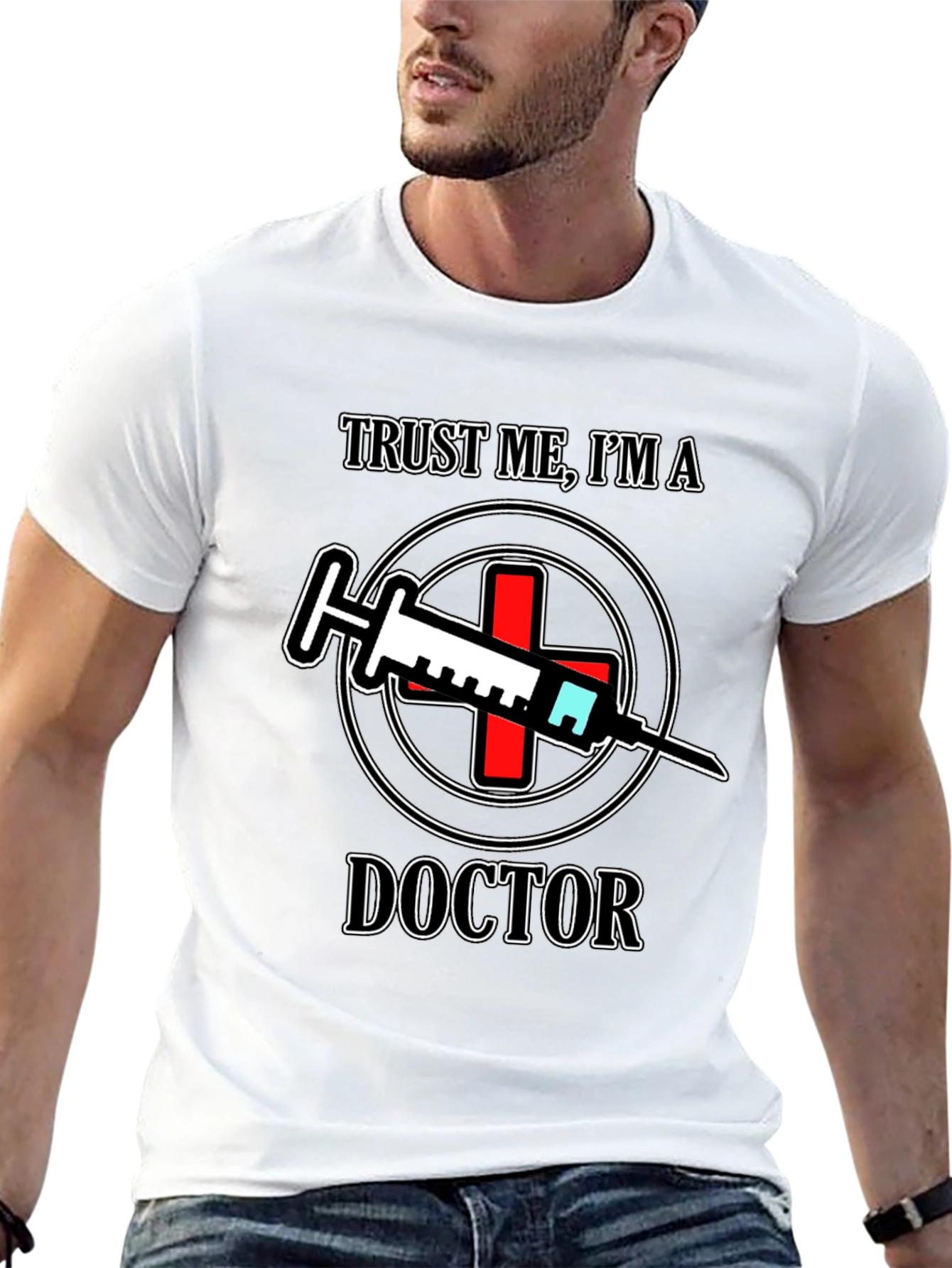 Black Trust Me I'm A Doctor T-Shirt view 13