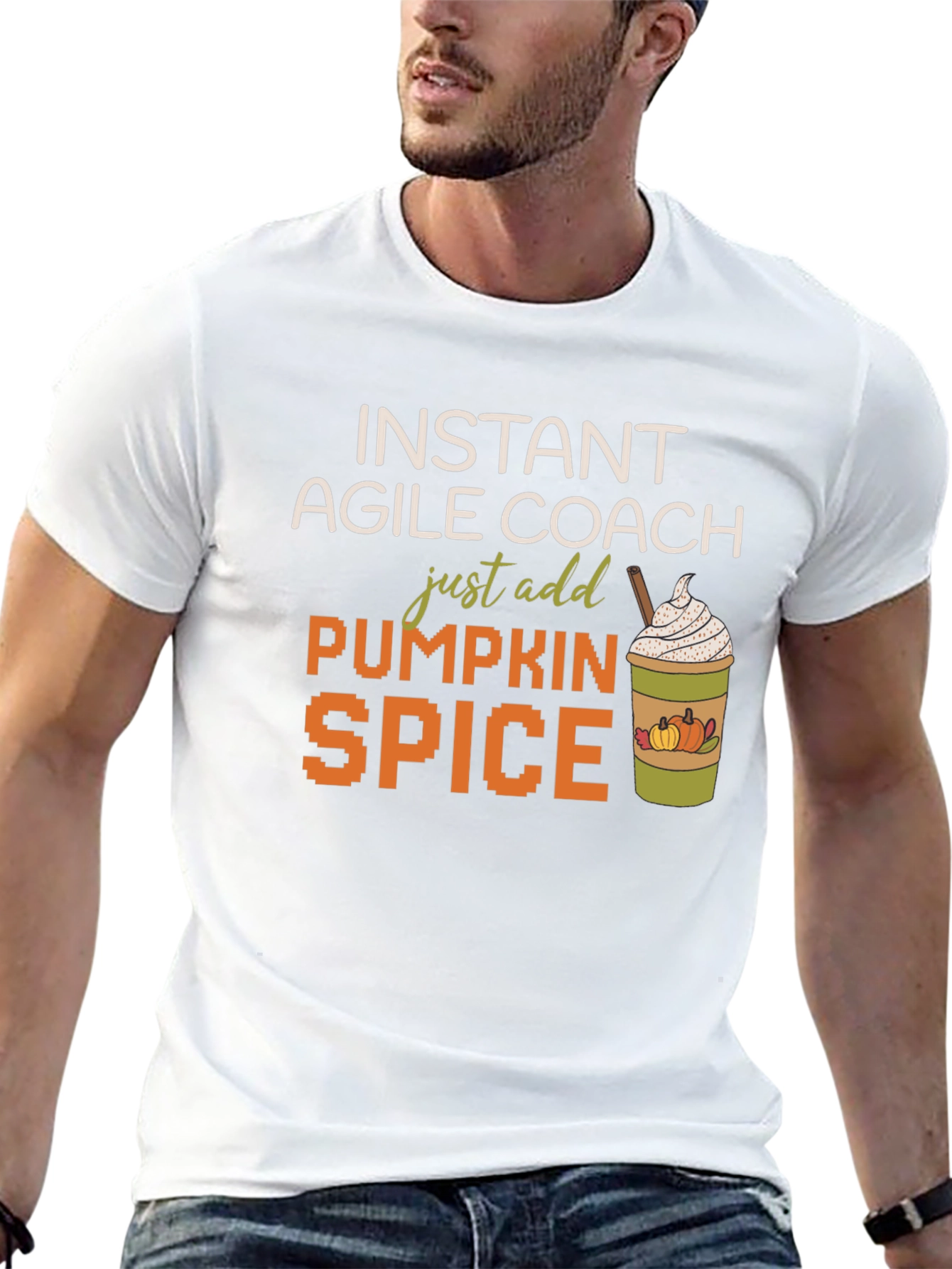 Black Instant Agile Coach Pumpkin Spice T-Shirt view 13