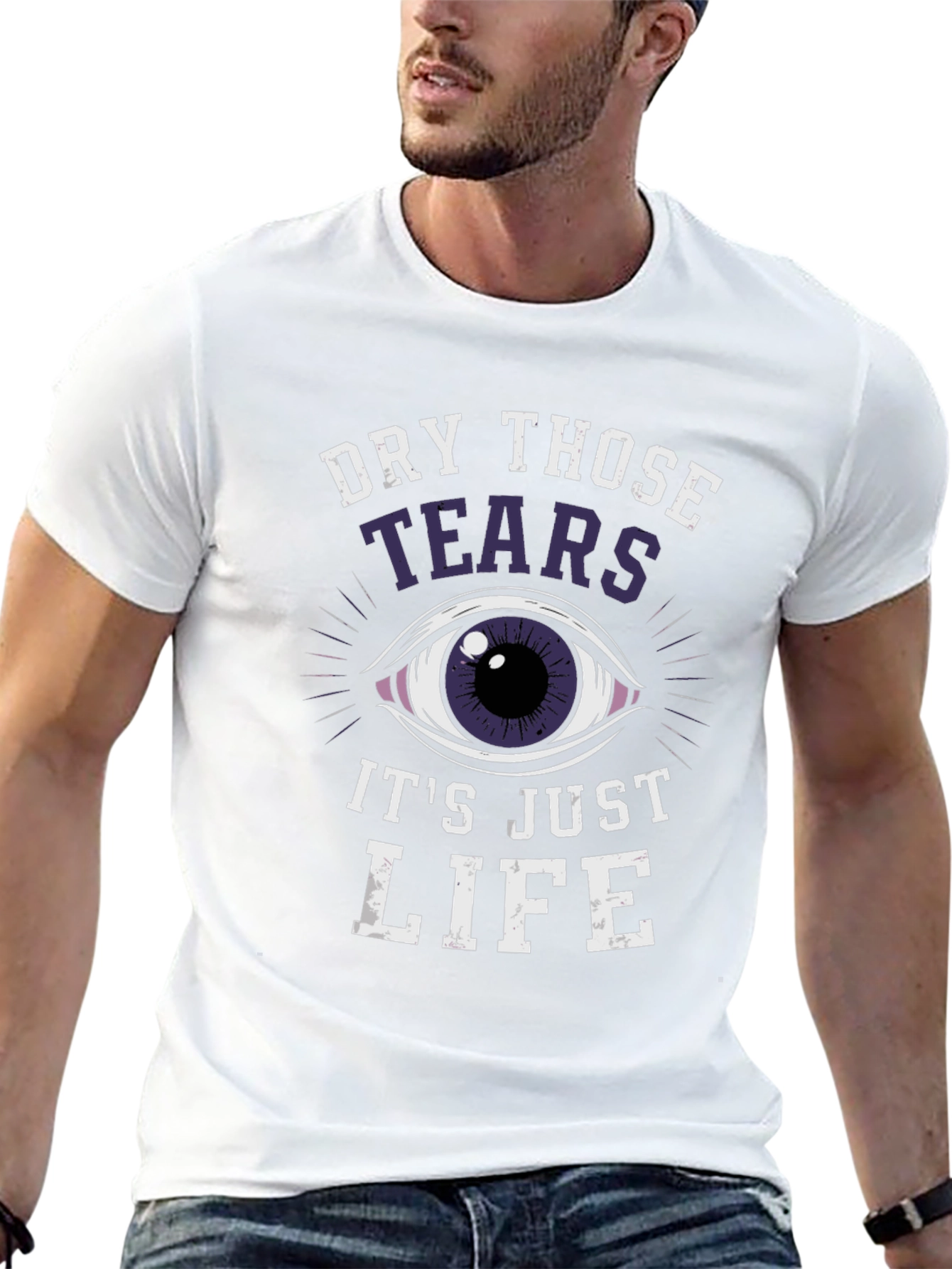 Black Dry Those Tears Graphic Tee view 13