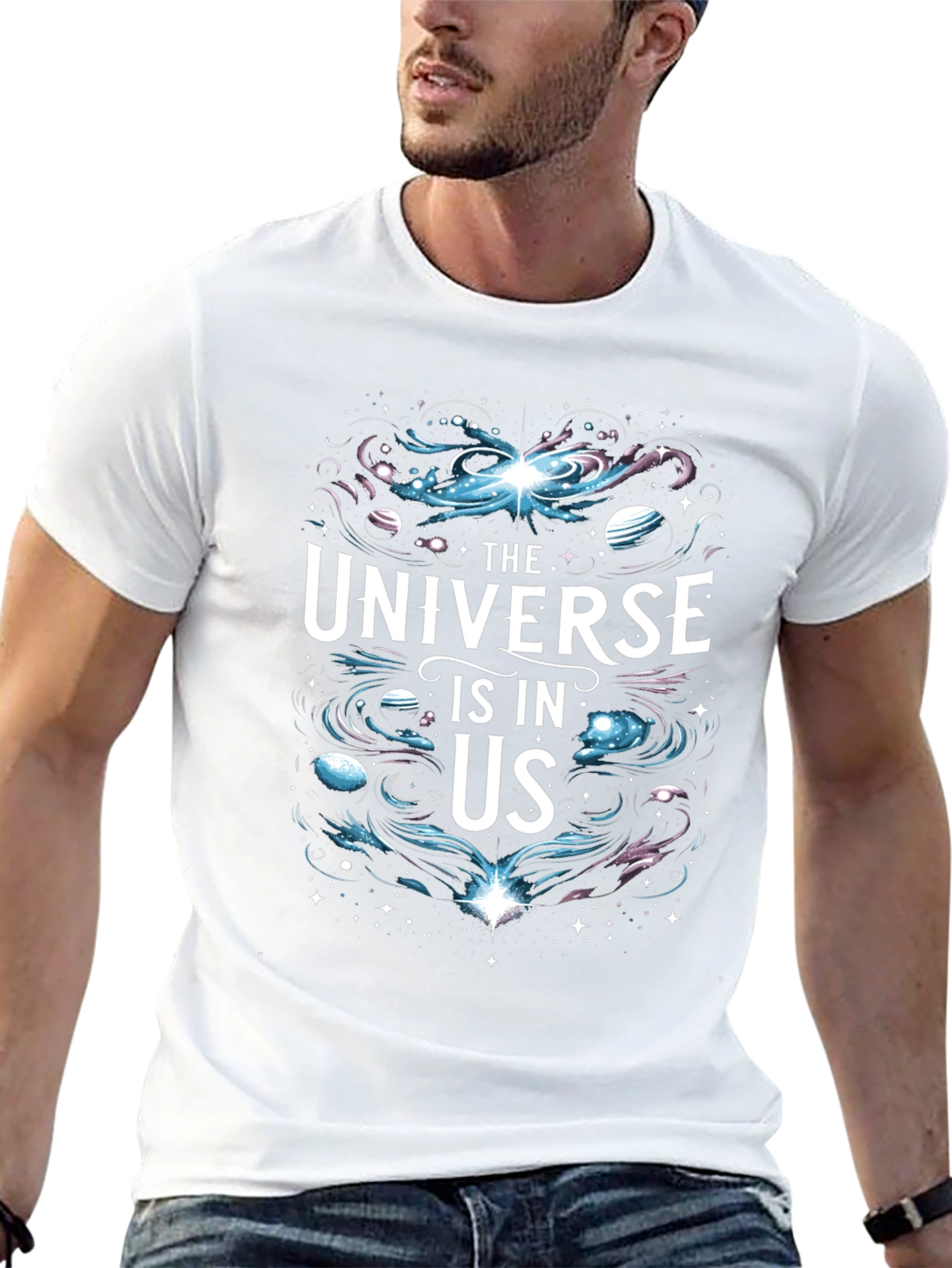 Black Universe Is In Us Graphic T-Shirt view 13