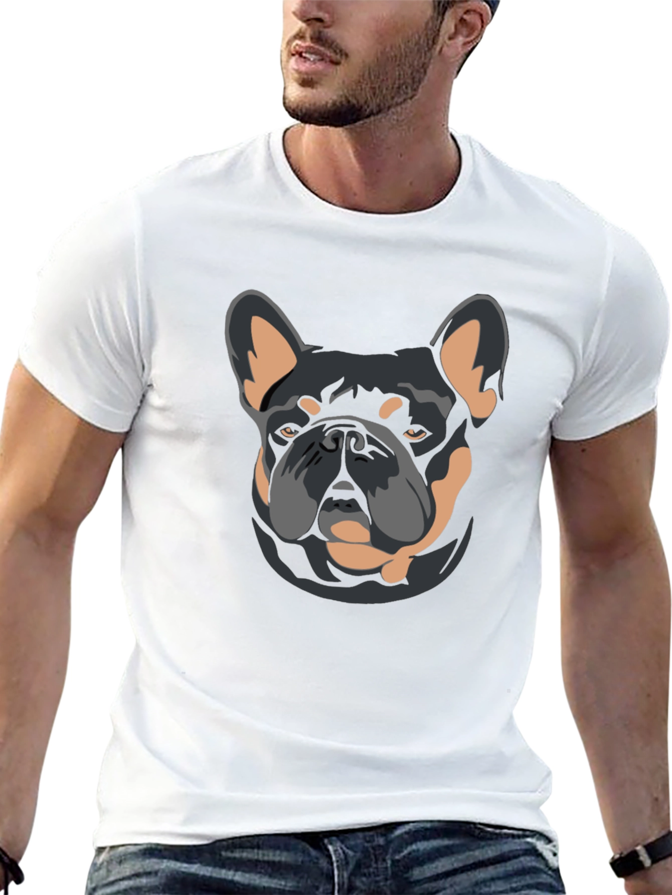 Black Black Dog Graphic T-Shirt - French Bulldog Design view 13