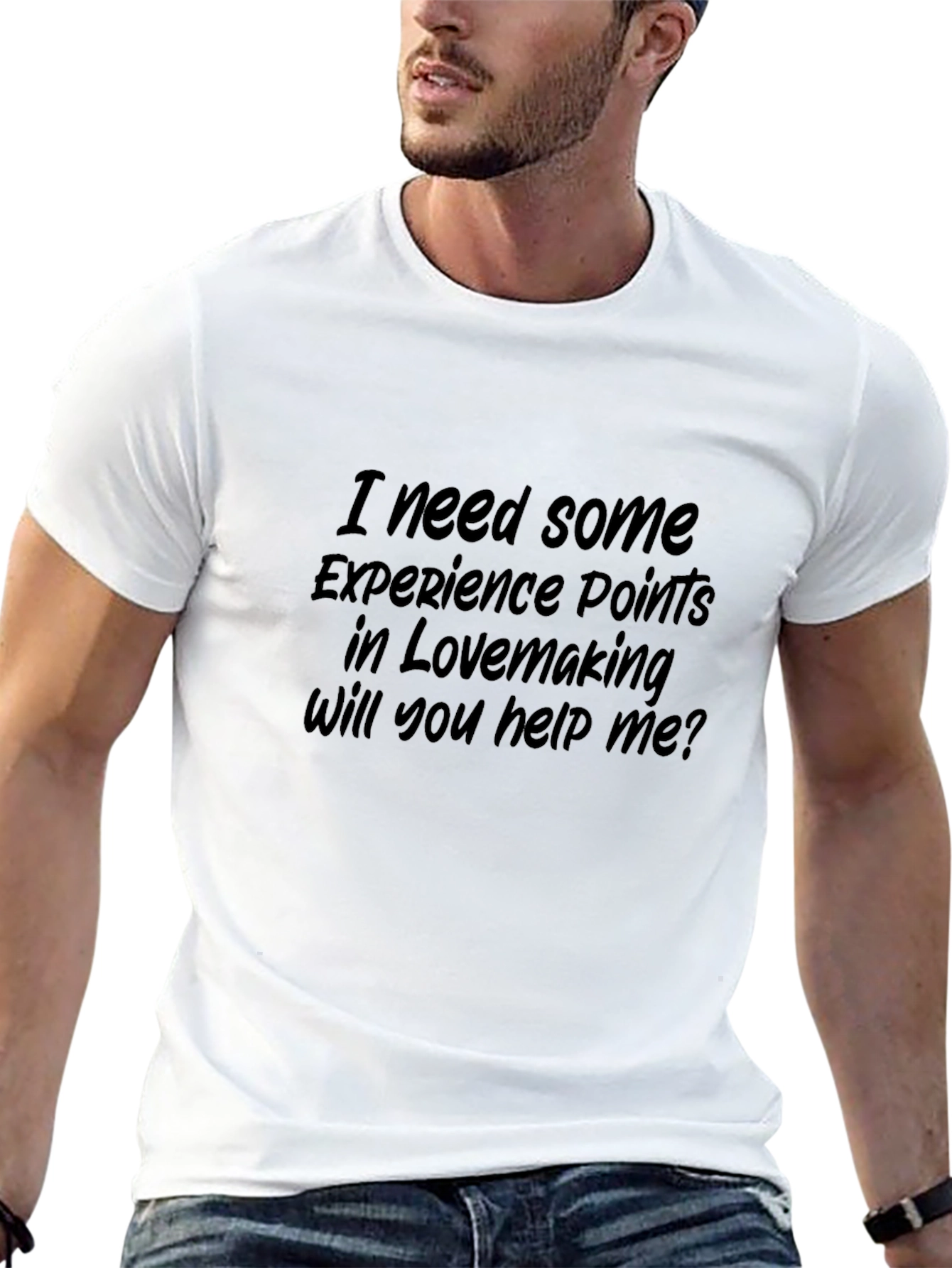Black Experience Points in Lovemaking Funny T-Shirt view 13