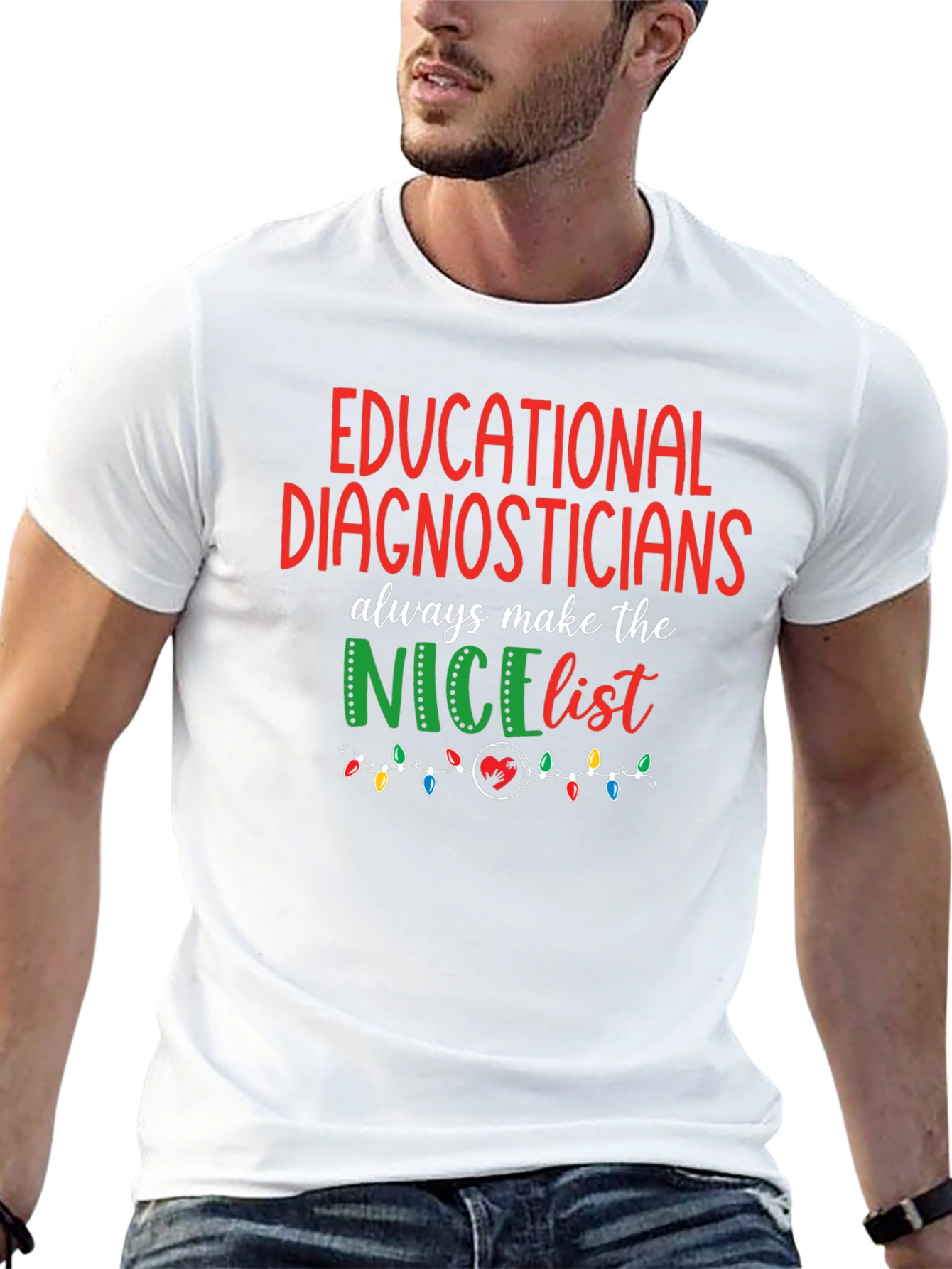 Black Educational Diagnosticians Nice List T-Shirt view 13