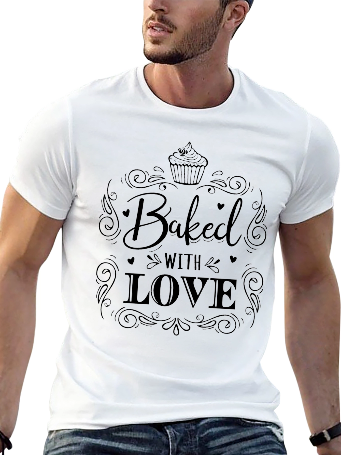 Black Baked With Love Graphic T-Shirt view 13