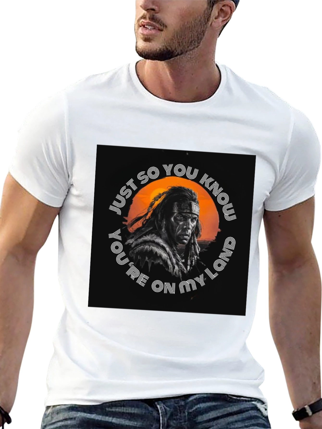 Black Native American Land T-Shirt view 13