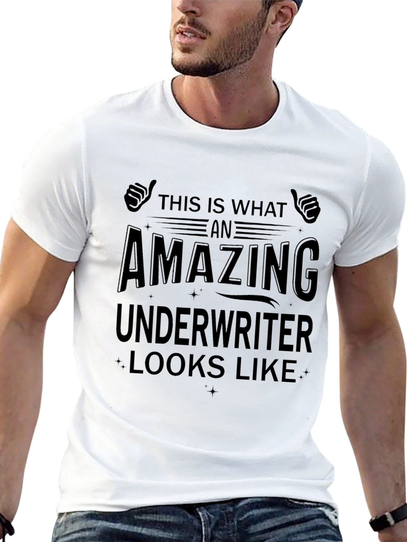 Black Amazing Underwriter T-Shirt - Novelty Gift Tee view 13