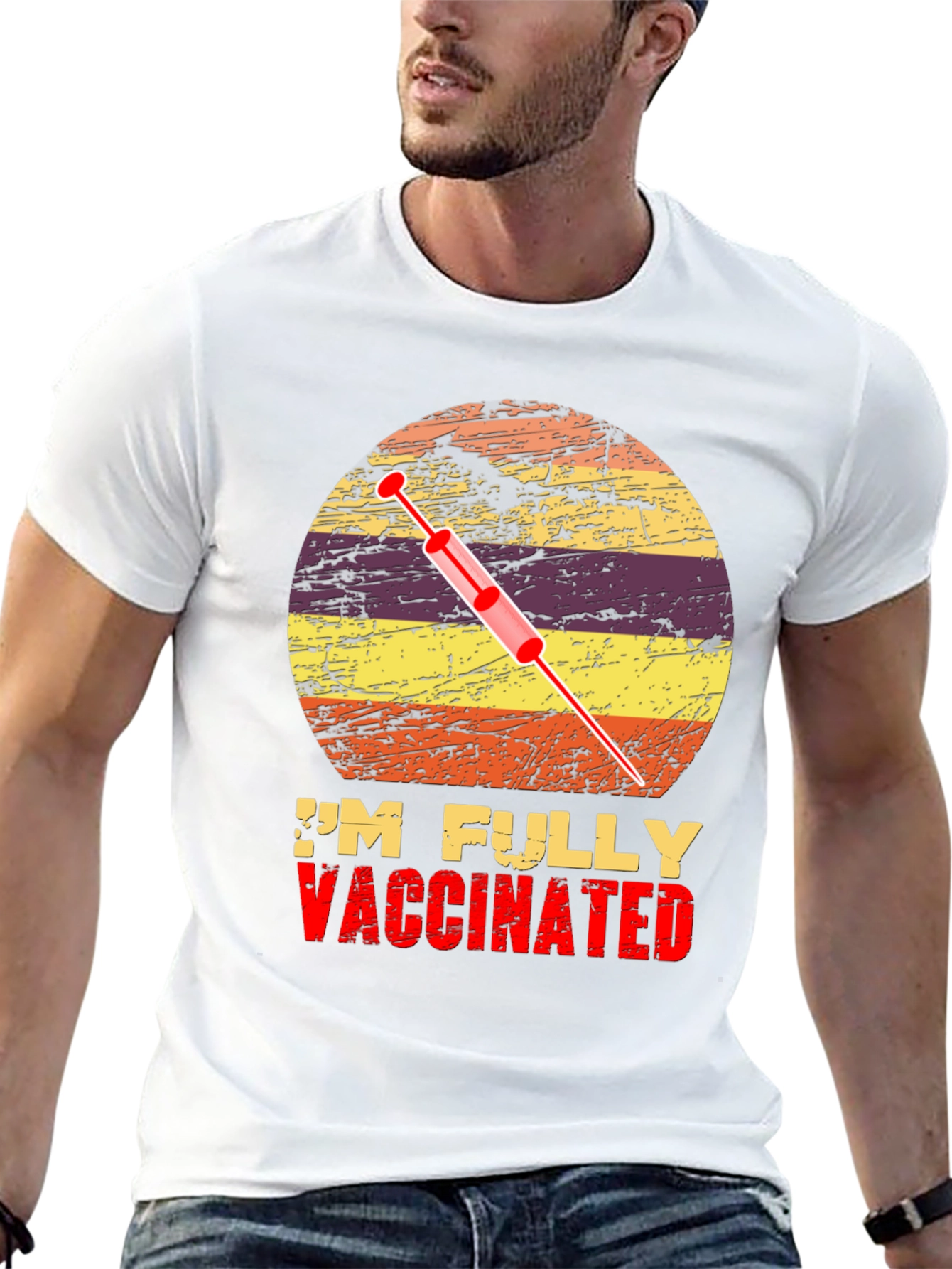 Black Fully Vaccinated Graphic Tee view 13