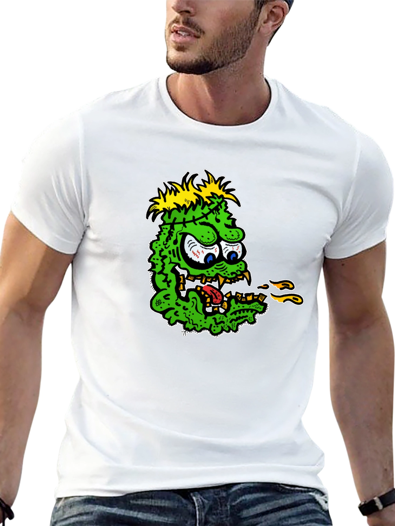 Black Monster Graphic Black T-Shirt view 13