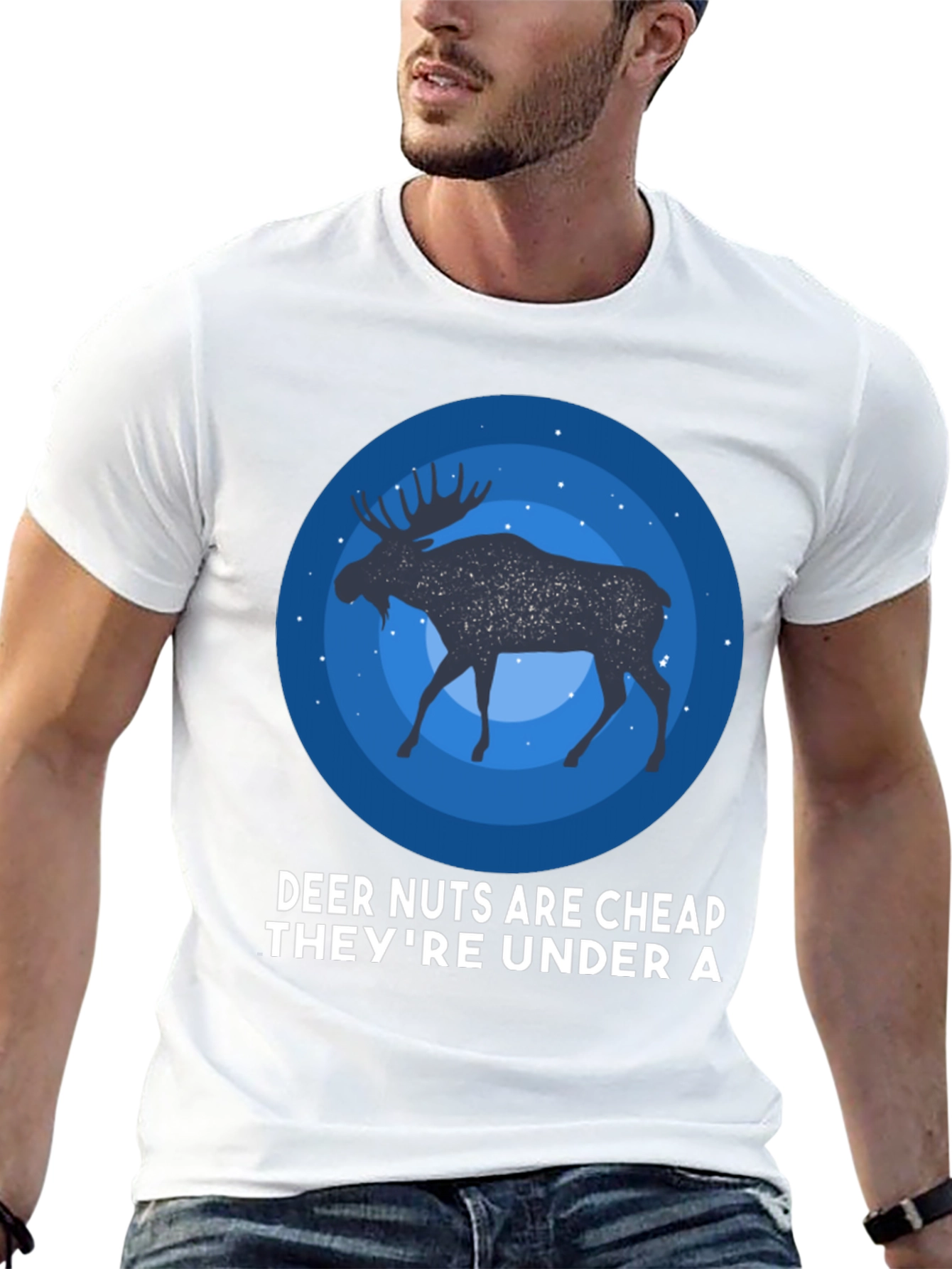 Black Deer Nuts T-Shirt - Funny Graphic Tee for Men view 13