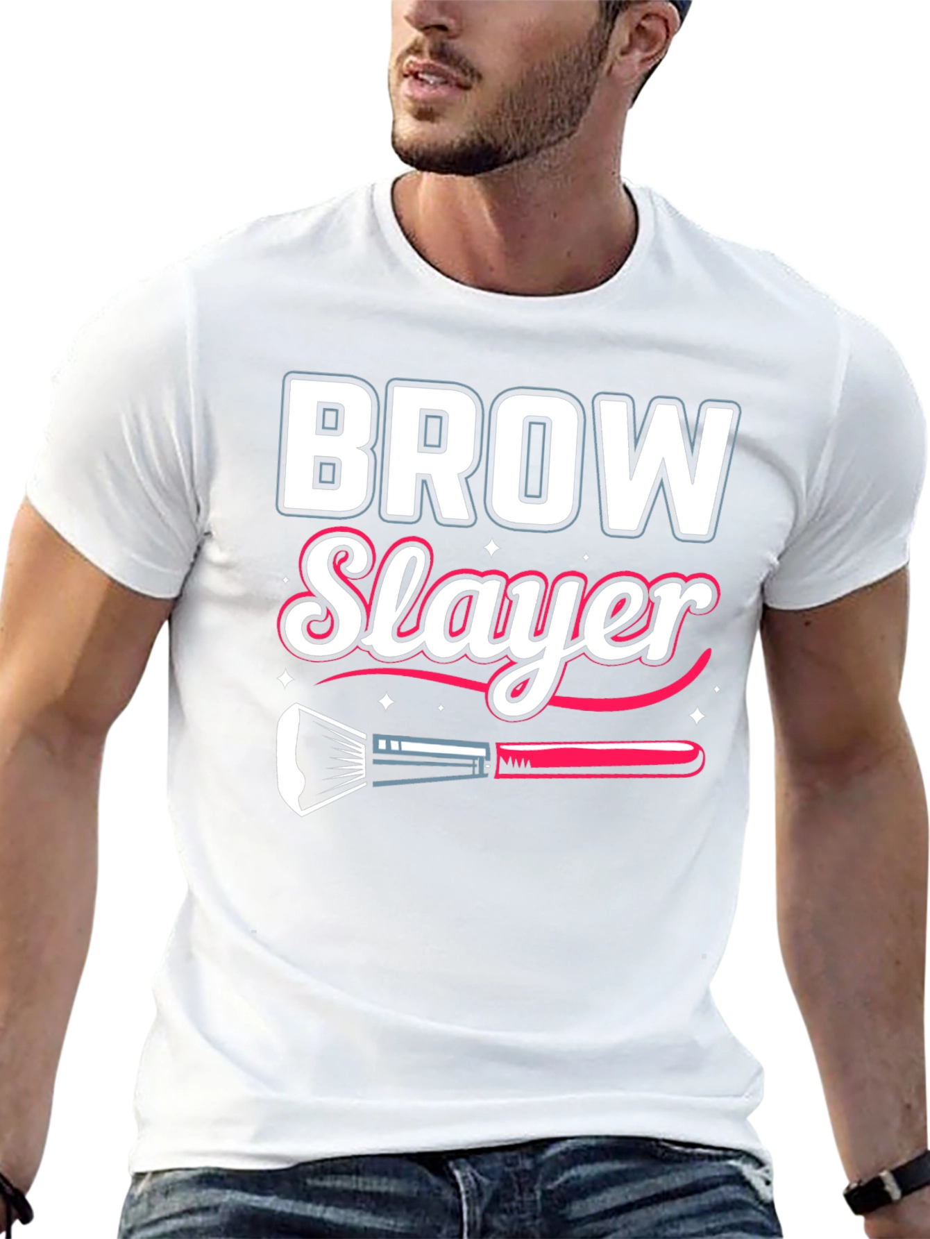 Black Brow Slayer T-Shirt - Makeup Artist Gift view 13