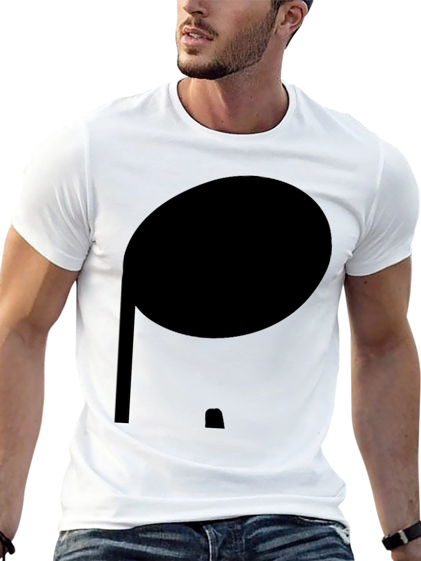 Black Minimalist Black Cotton Tee view 13