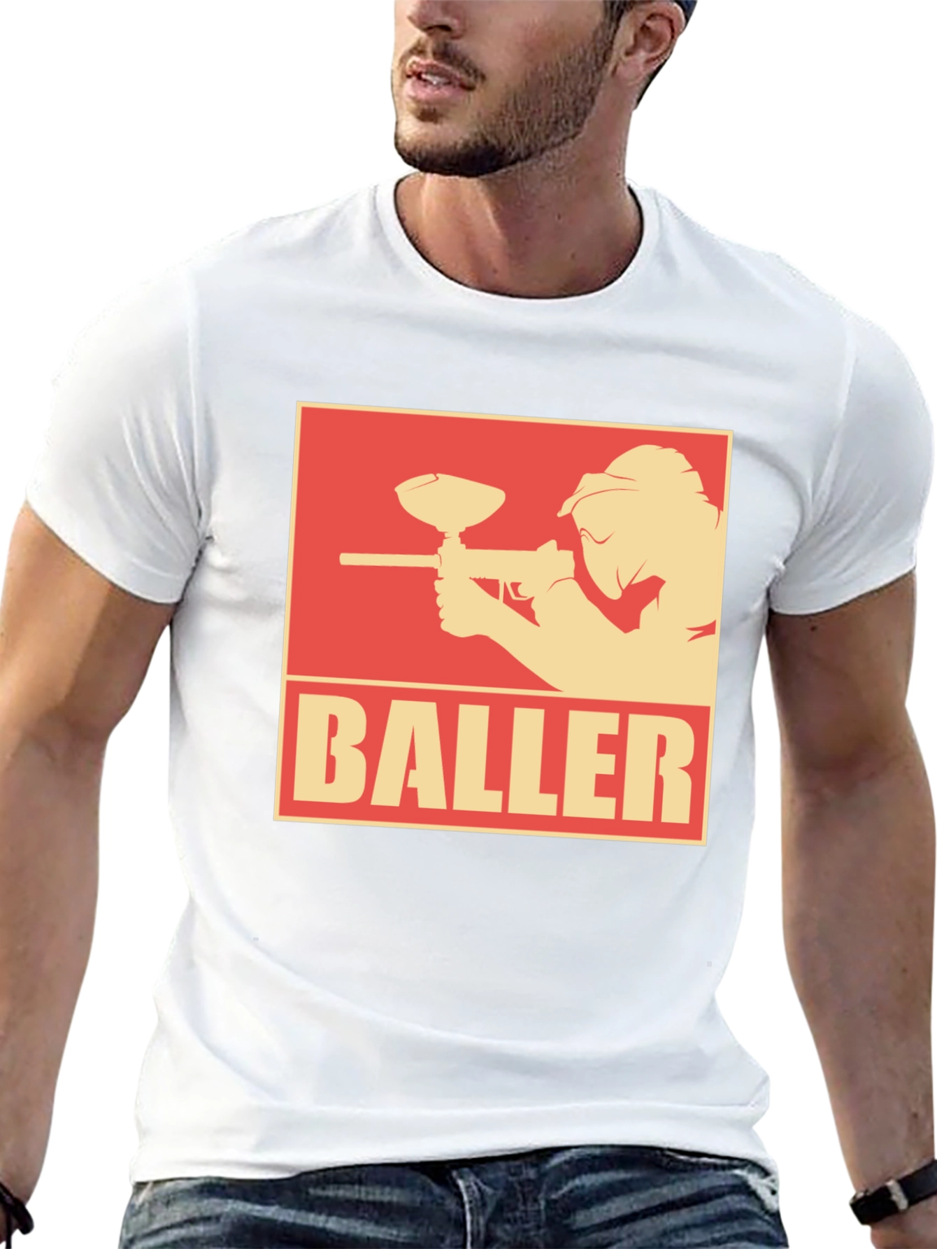 Black Baller Paintball T-Shirt - Black Graphic Tee view 13