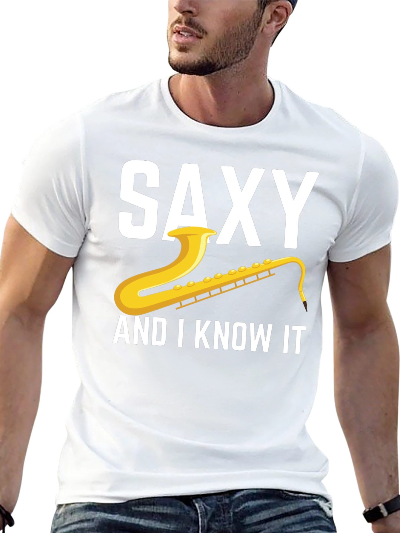 Black Saxy And I Know It T-Shirt view 13