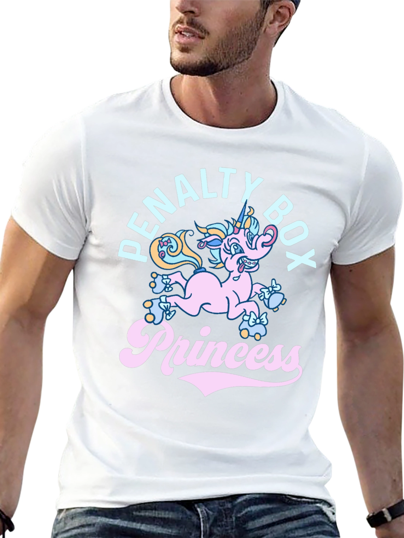 Black Penalty Box Princess T-Shirt - Funny Unicorn Tee view 13