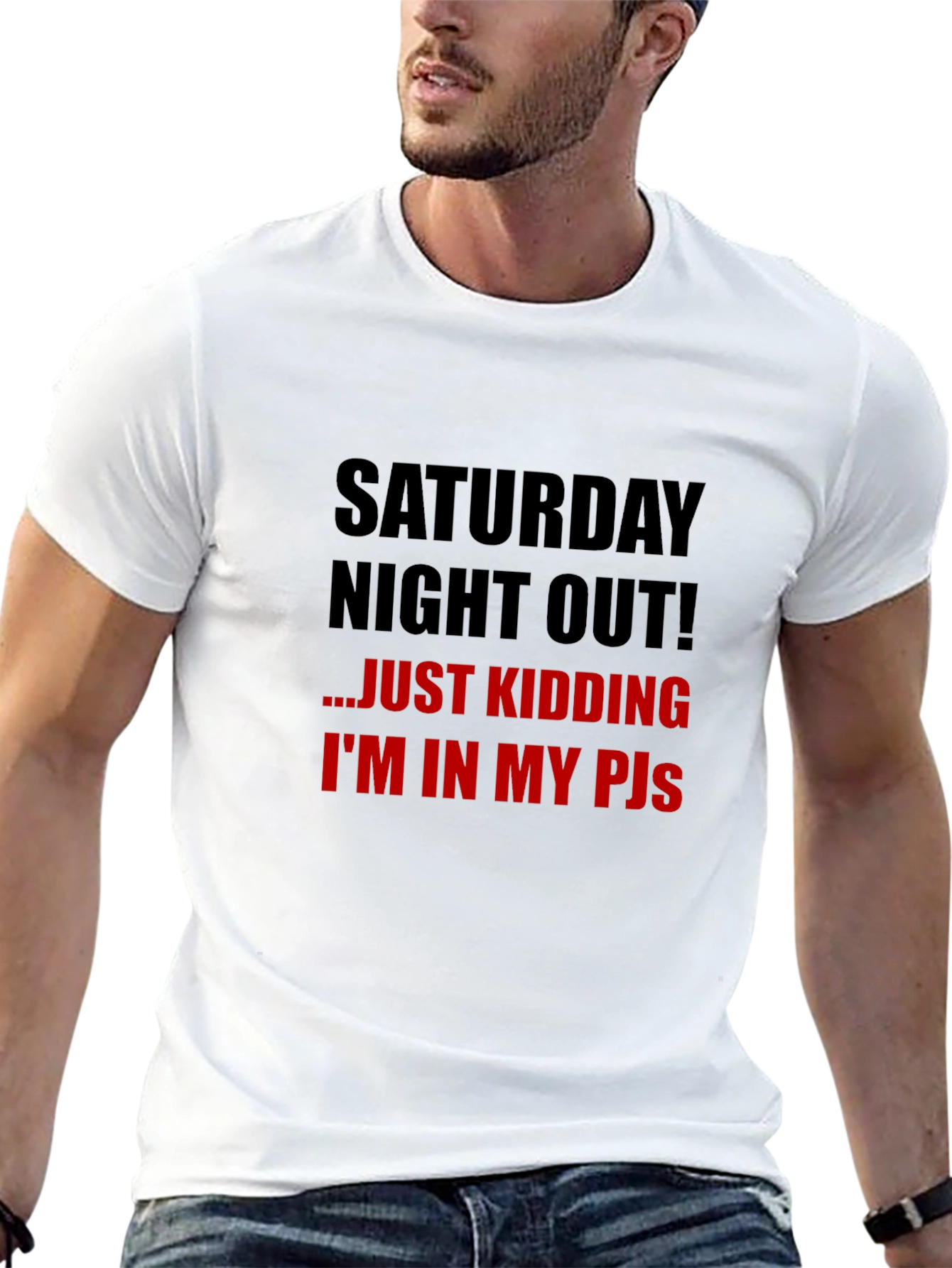 Black Saturday Night In T-Shirt - Funny Novelty Tee view 13