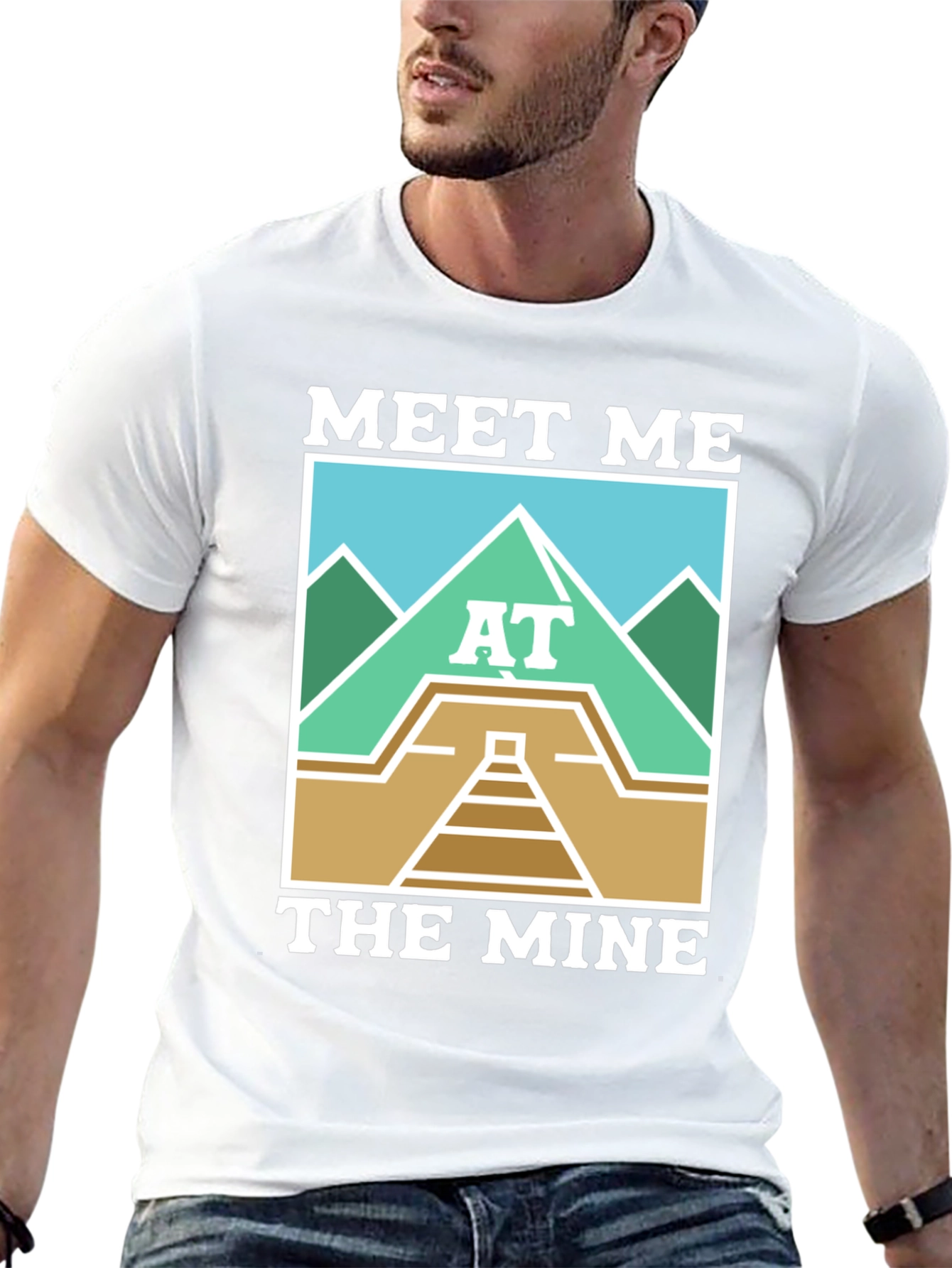 Black Meet Me at The Mine T-Shirt - Cool Graphic Tee view 13