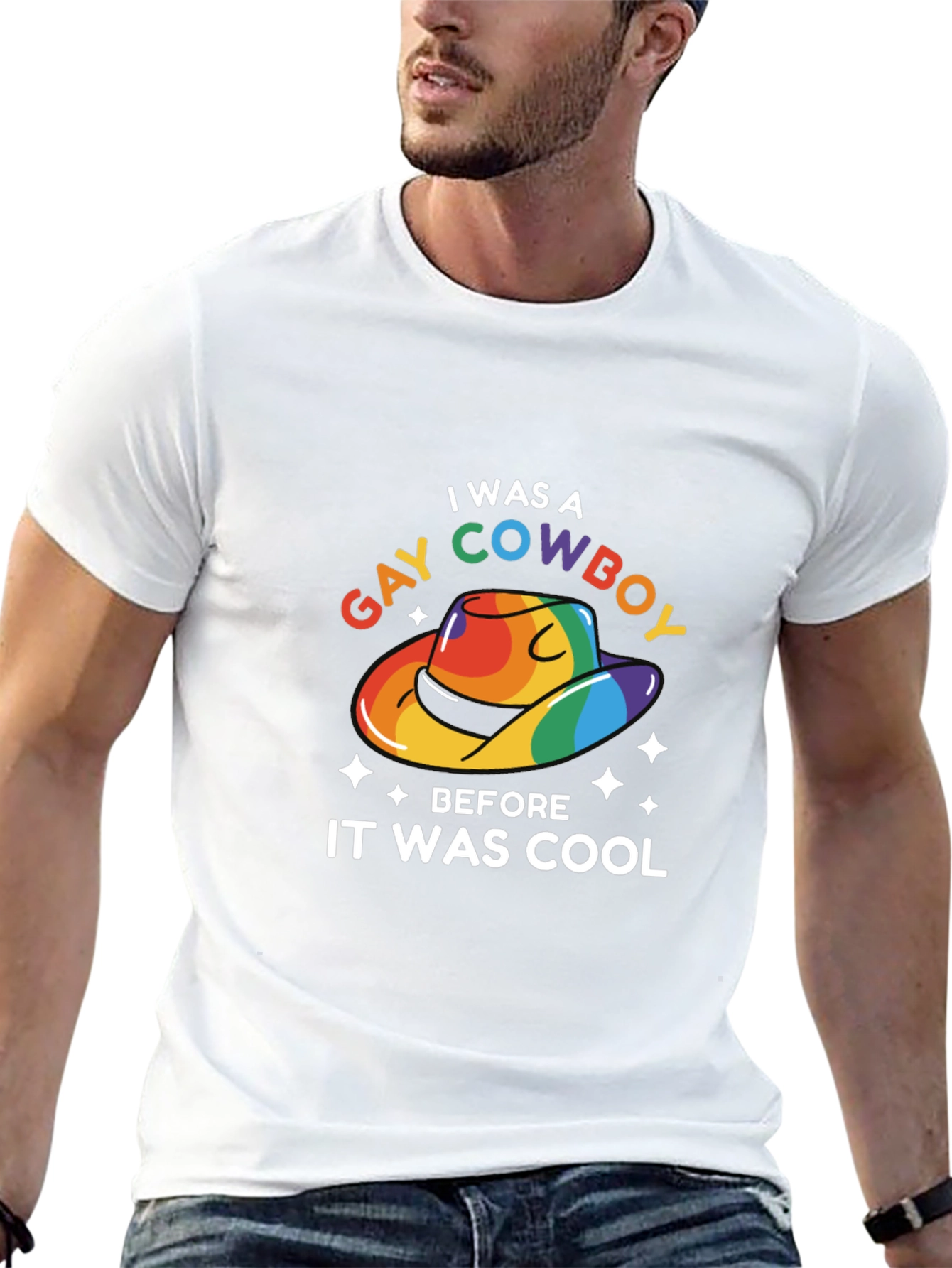 Black Gay Cowboy T-Shirt - Pride & Humor view 13