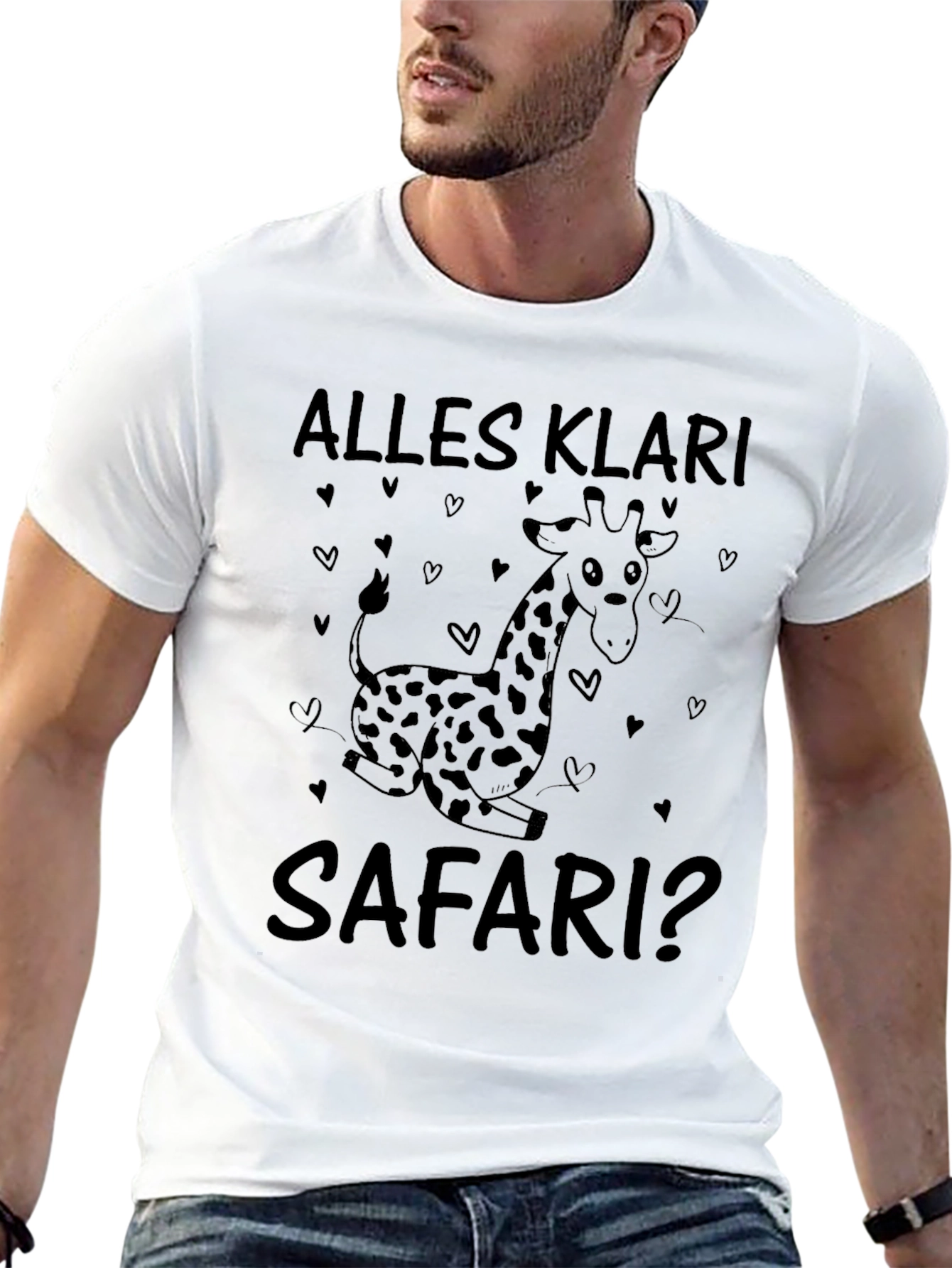Black Safari Giraffe T-Shirt - Alles Klar? view 13