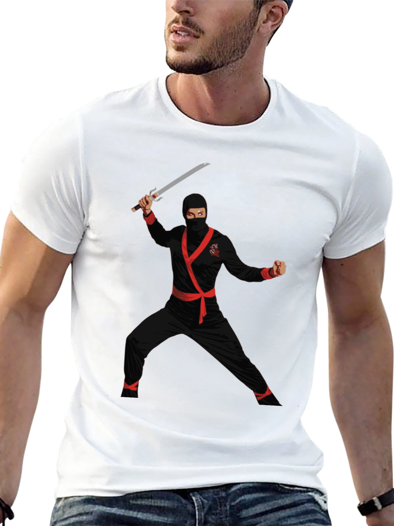Black Ninja Graphic T-Shirt - Martial Arts Tee view 13