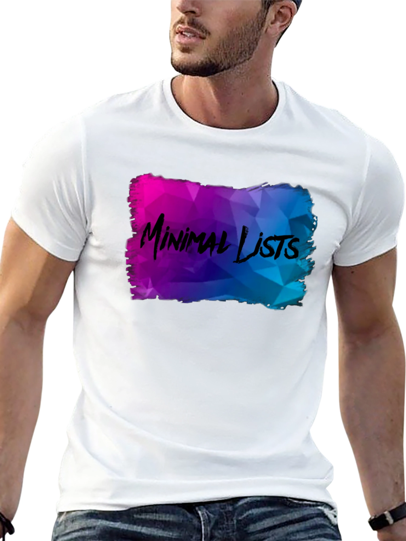 Black Minimal Lists Graphic T-Shirt - Unique Design view 13