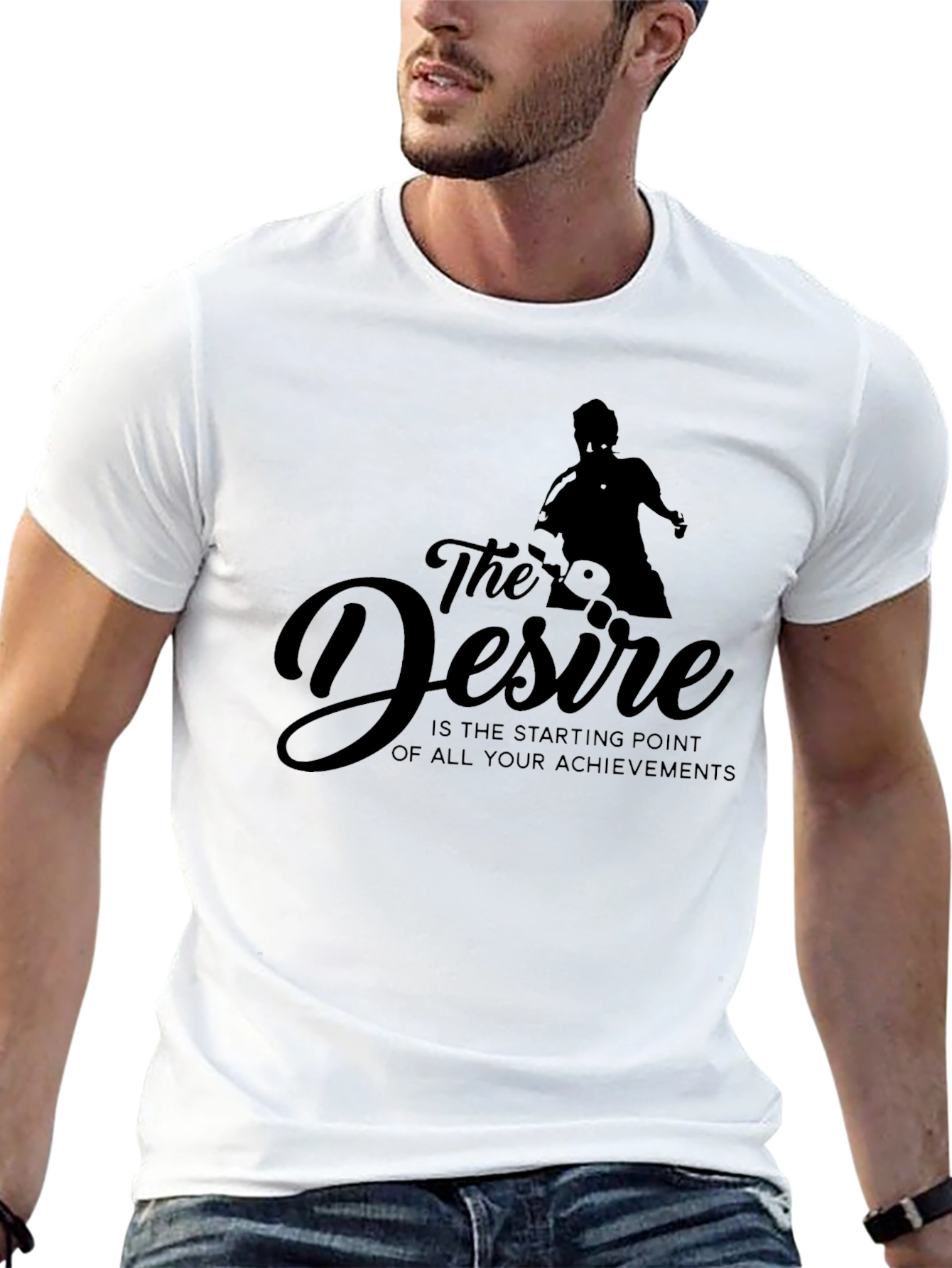 Black Motivational T-Shirt - The Desire view 13