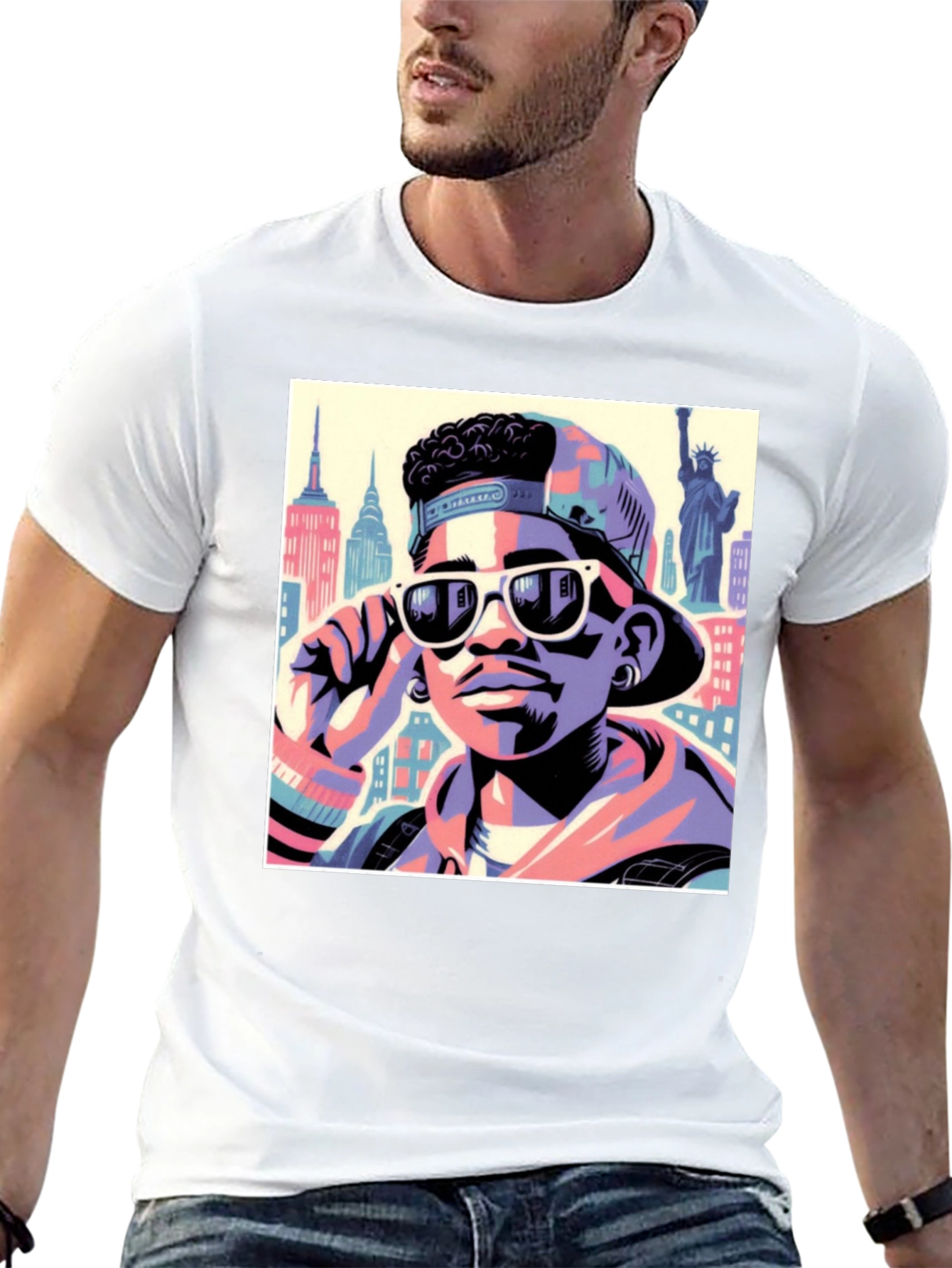 Black Fresh Prince Style T-Shirt - Cool Graphic Tee view 13