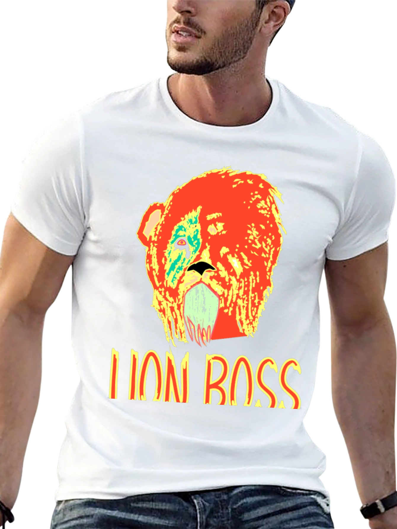 Black Lion Boss Graphic T-Shirt - Bold Design view 13