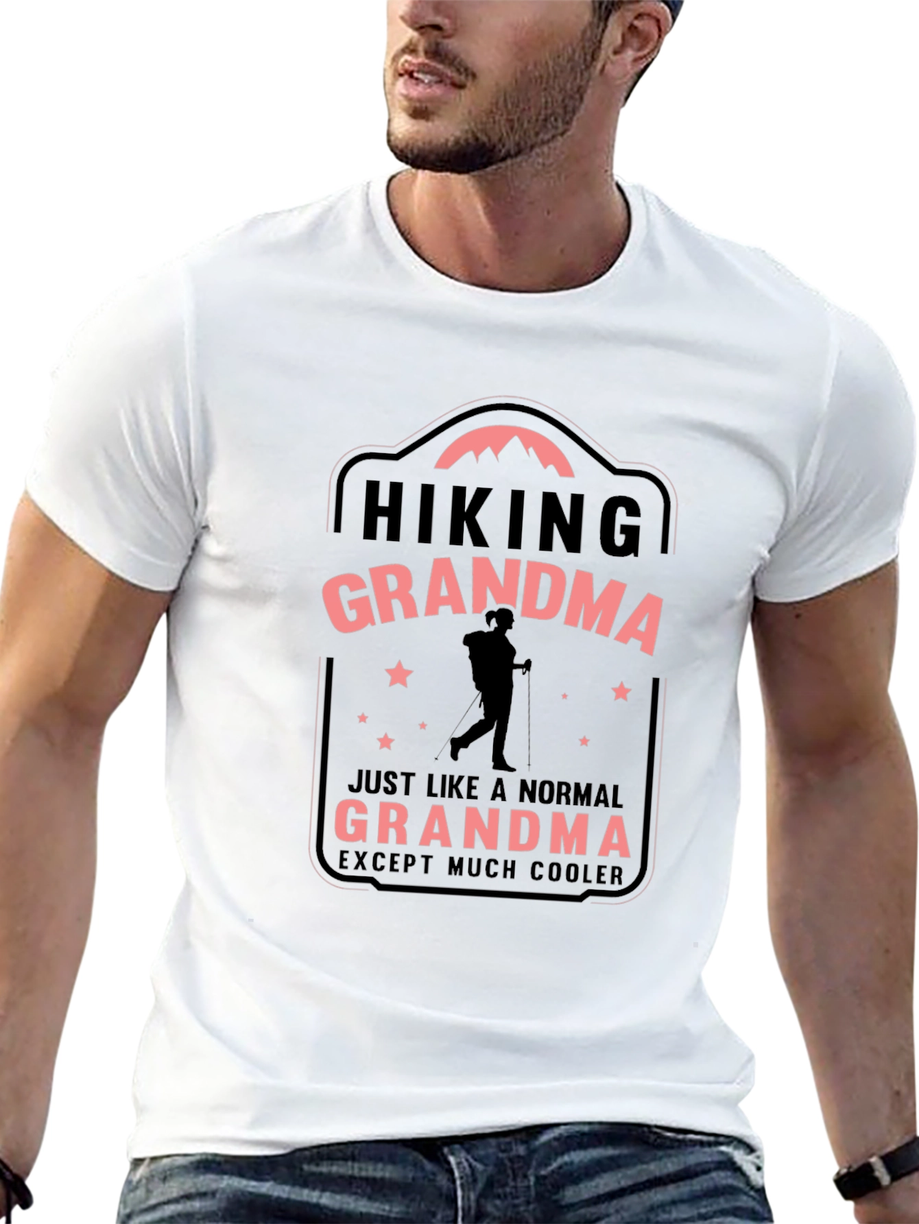 Black Hiking Grandma T-Shirt - Except Much Cooler view 13