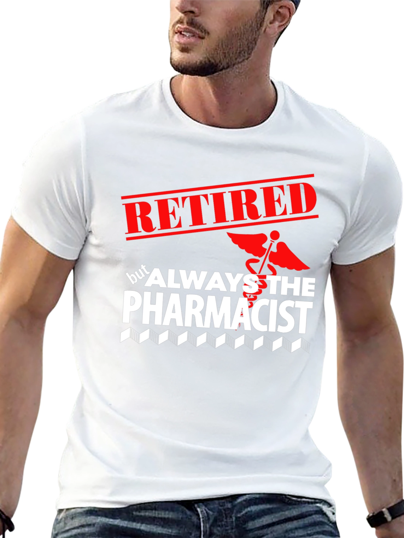 Black Retired Pharmacist T-Shirt - Always the Pharmacist view 13