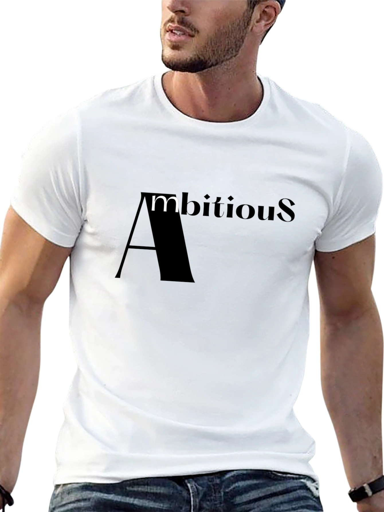 Black Ambitious Graphic Black T-Shirt view 13
