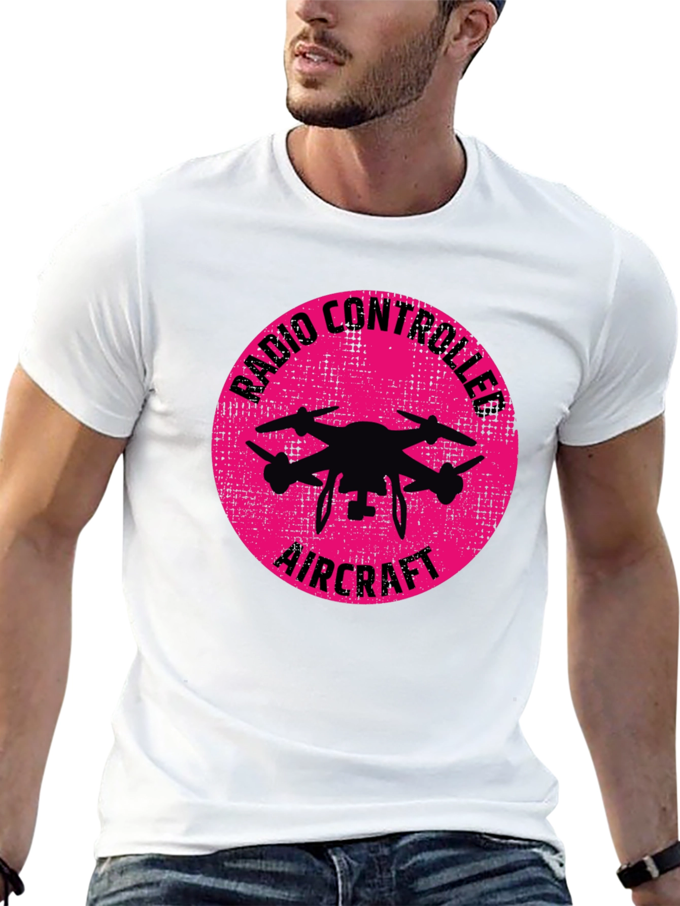 Black Radio Controlled Aircraft Graphic Tee view 13