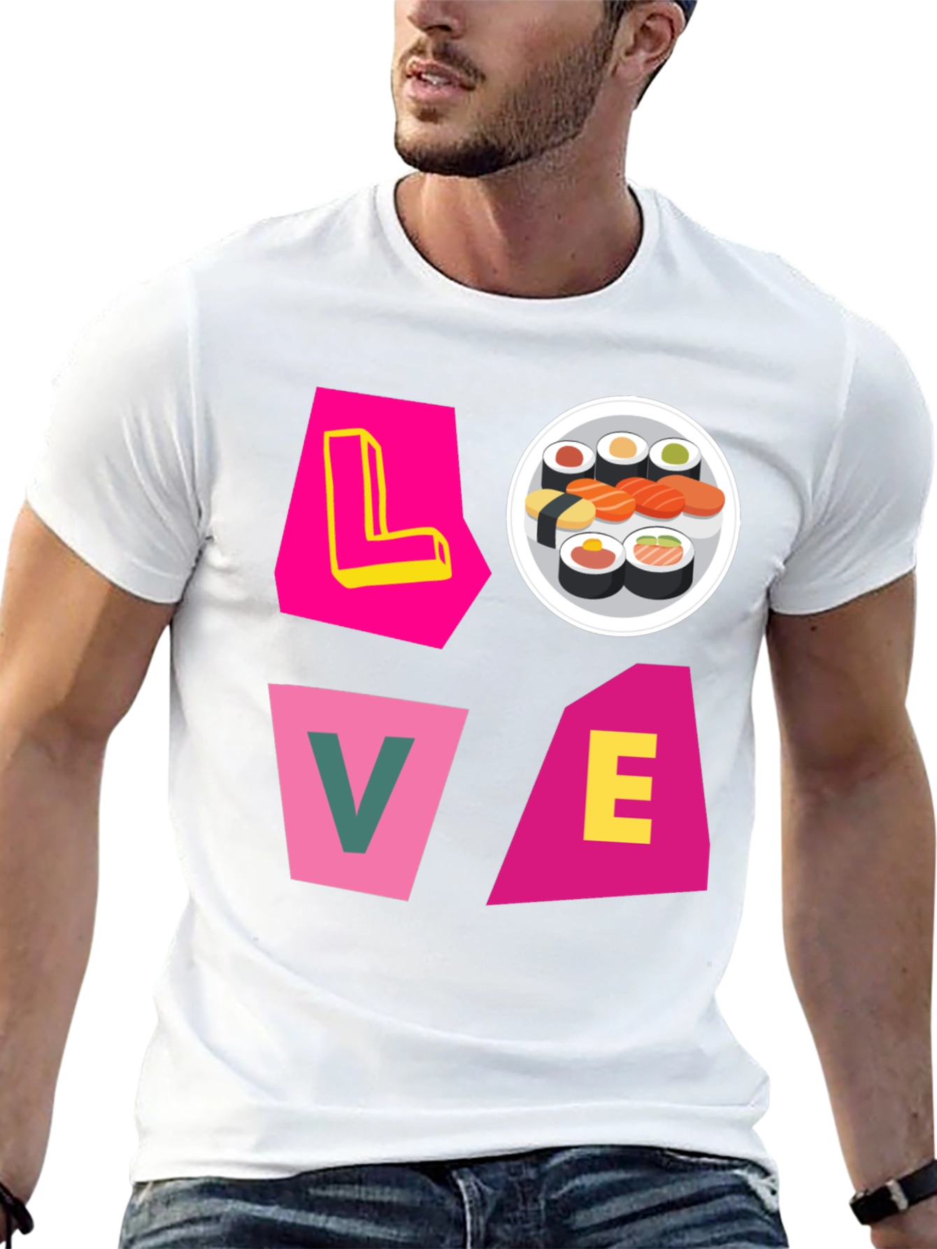 Black Sushi Lover Graphic Tee - Unique Design view 13
