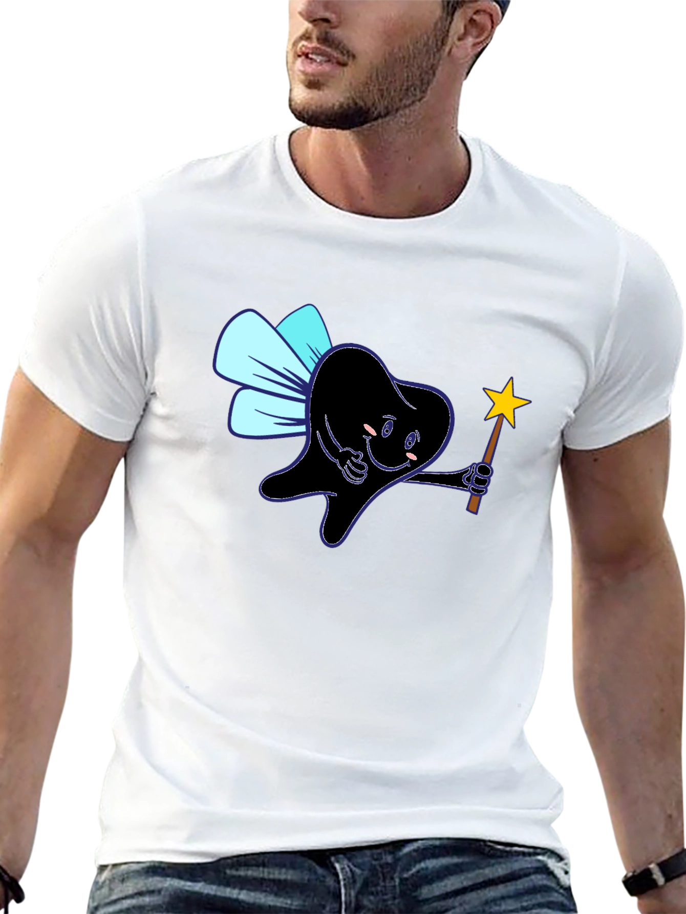 Black Tooth Fairy T-Shirt - Fun Dentist Tee view 13