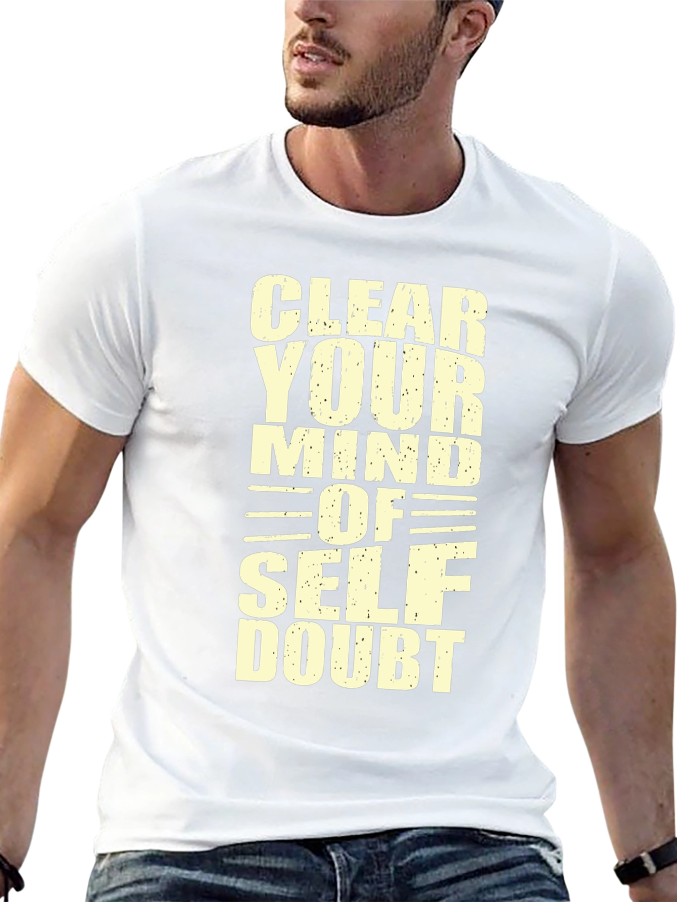 Black Clear Your Mind T-Shirt - Motivational Graphic Tee view 13