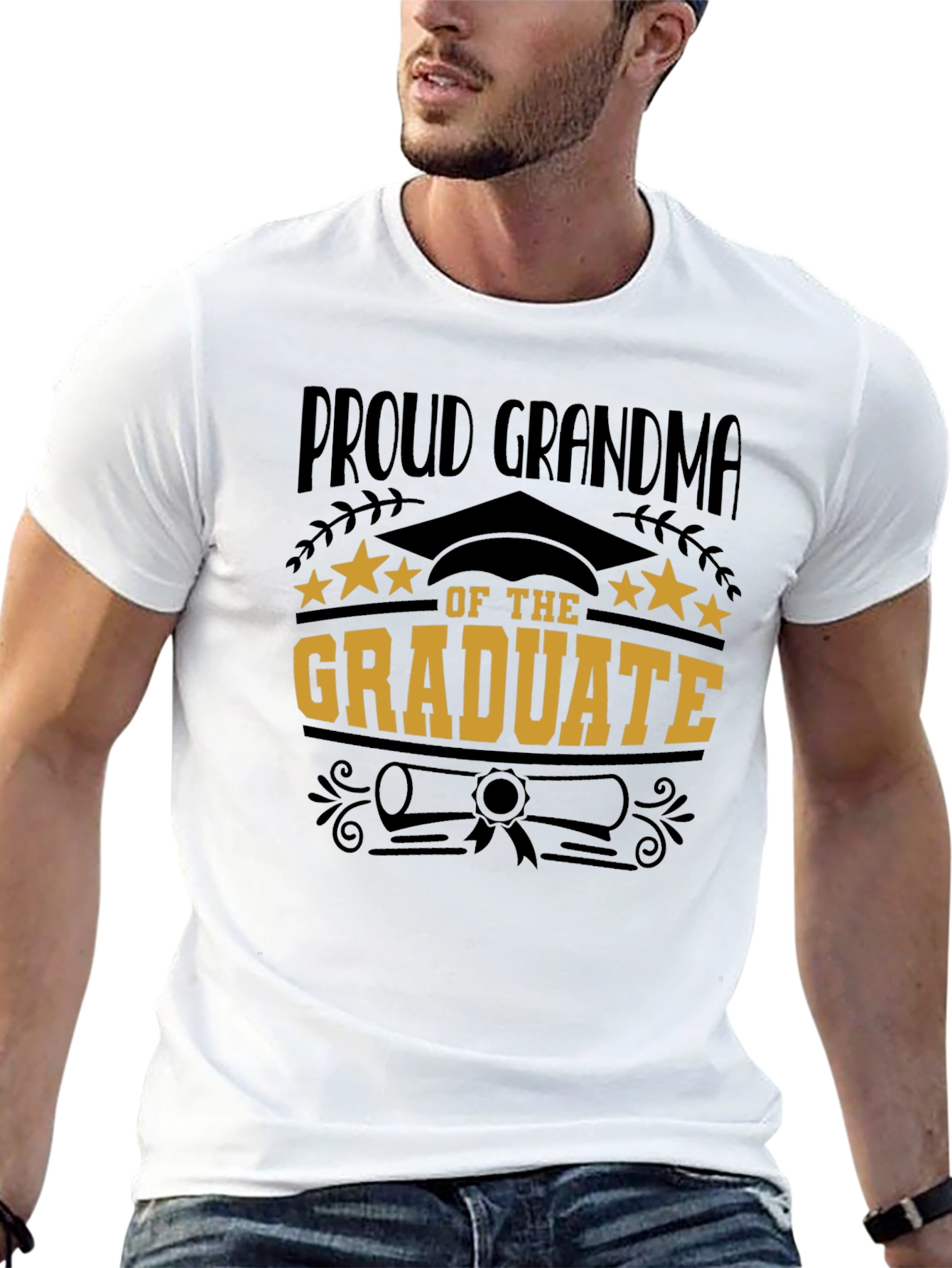 Black Proud Grandma of the Graduate T-Shirt view 13