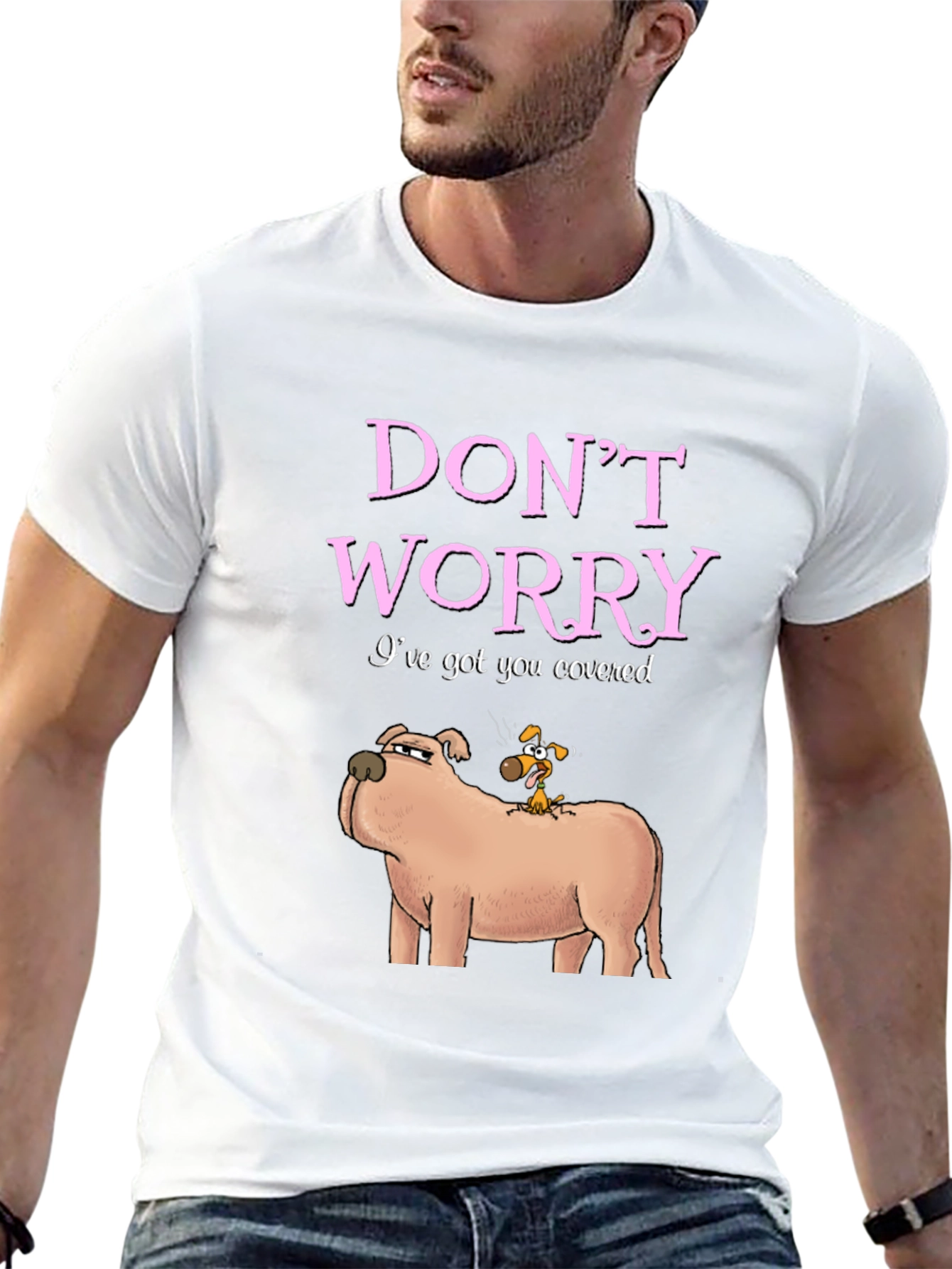 Black Don't Worry I've Got You Covered Dog T-Shirt view 13