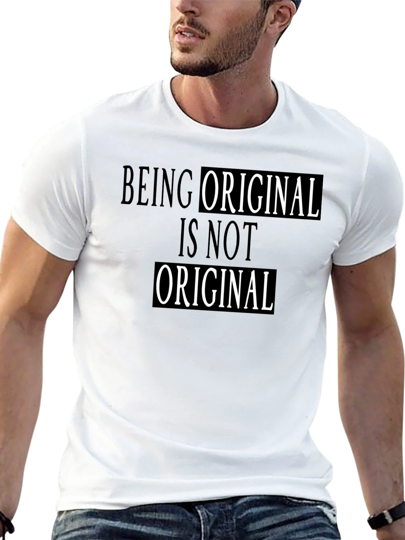 Black Original T-Shirt - Unique Graphic Tee view 13