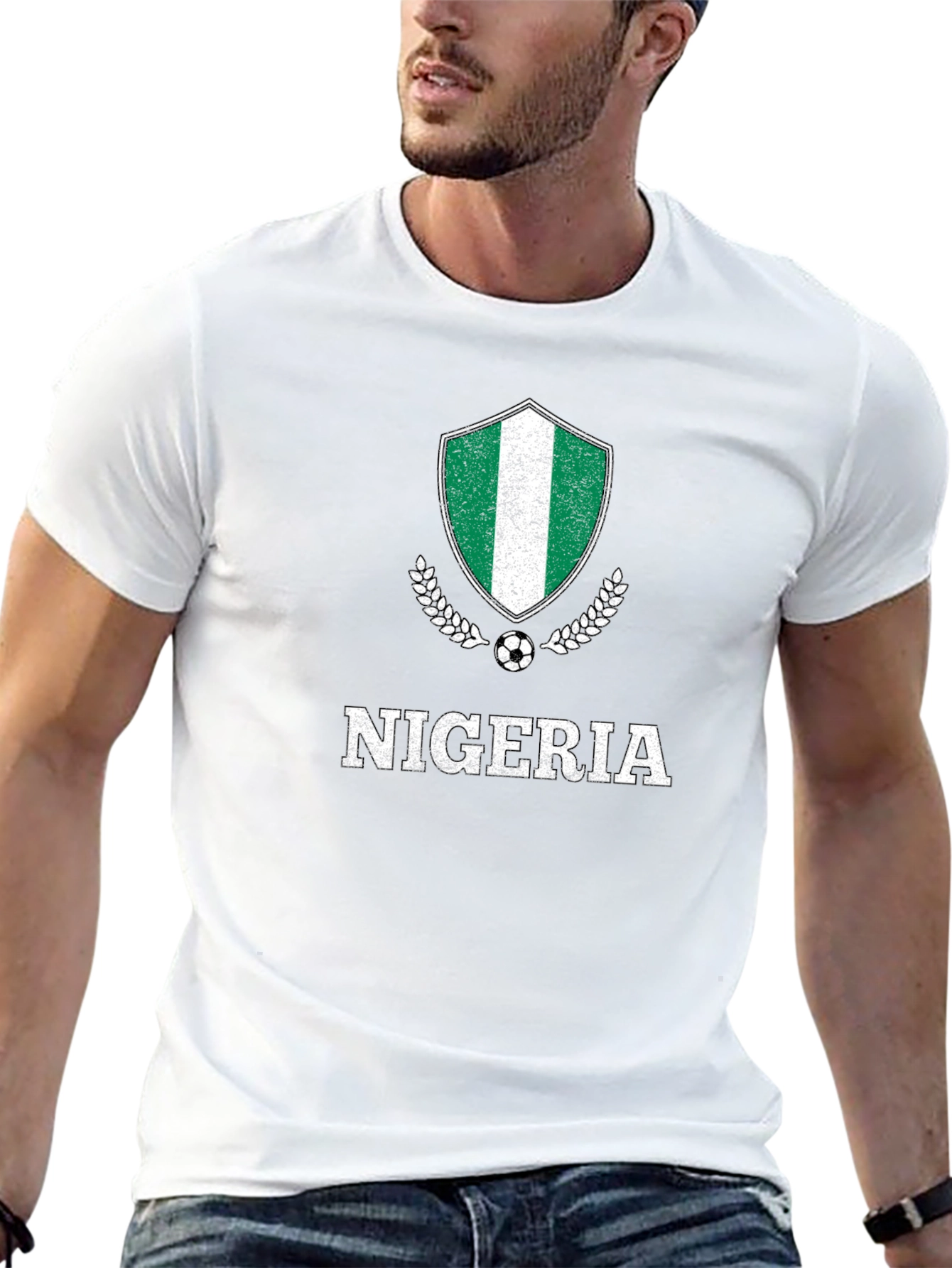 Black Nigeria Soccer T-Shirt - Country Pride Tee view 13